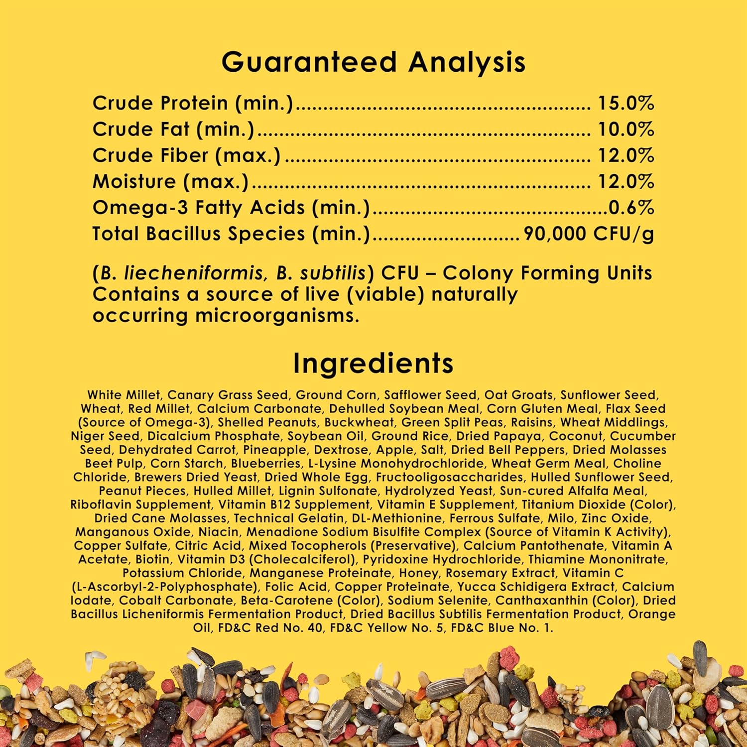 Kaytee Fiesta Cockatiel Food blend with seeds and grains, supports healthy feathers and skin for pet cockatiels.
