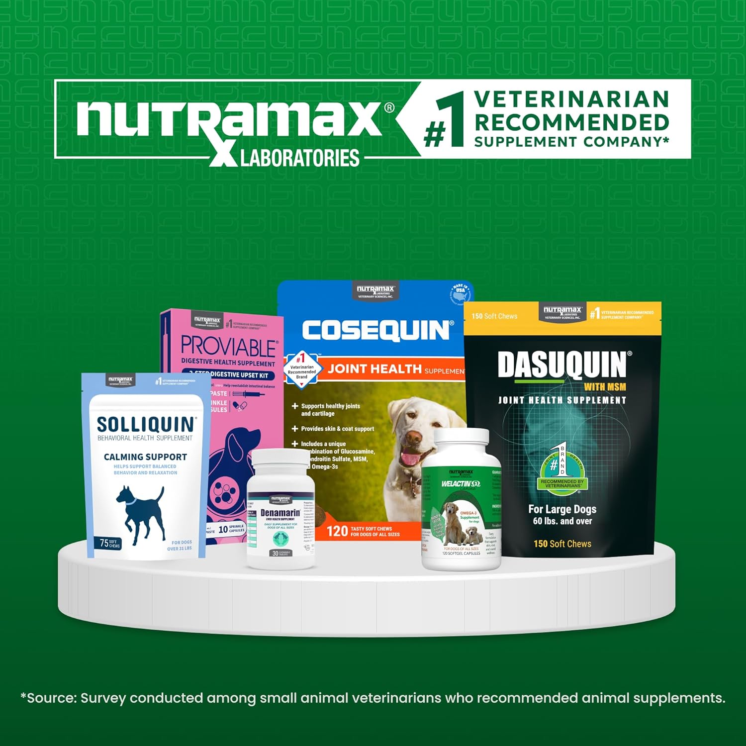 Nutramax Laboratories Denamarin Liver Health Supplement for small dogs and cats, featuring supplement bottles and packaging.