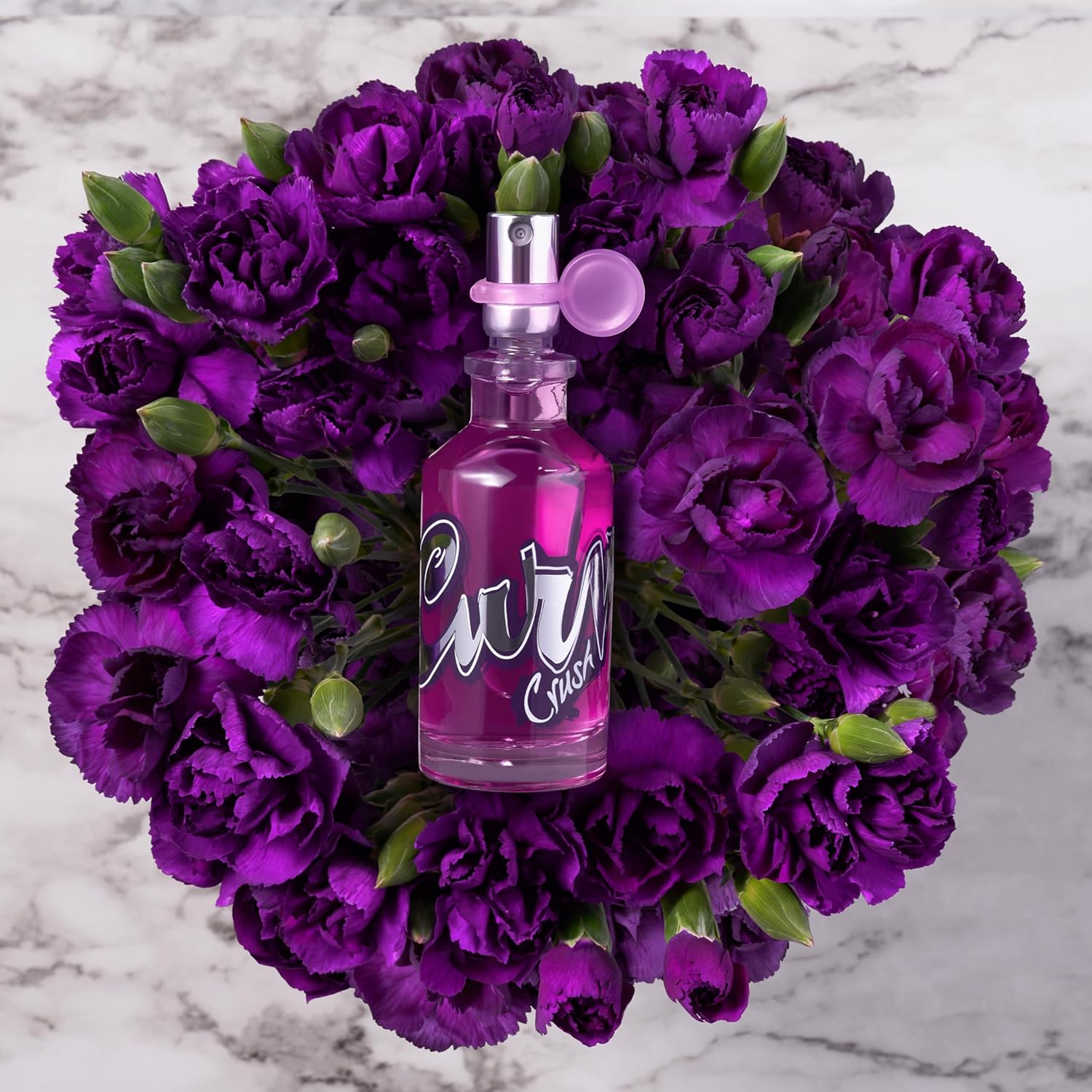Curve Crush Eau De Toilette spray for women in a 3.4 fl oz bottle, featuring a sleek perfume bottle with floral and fruity accents.