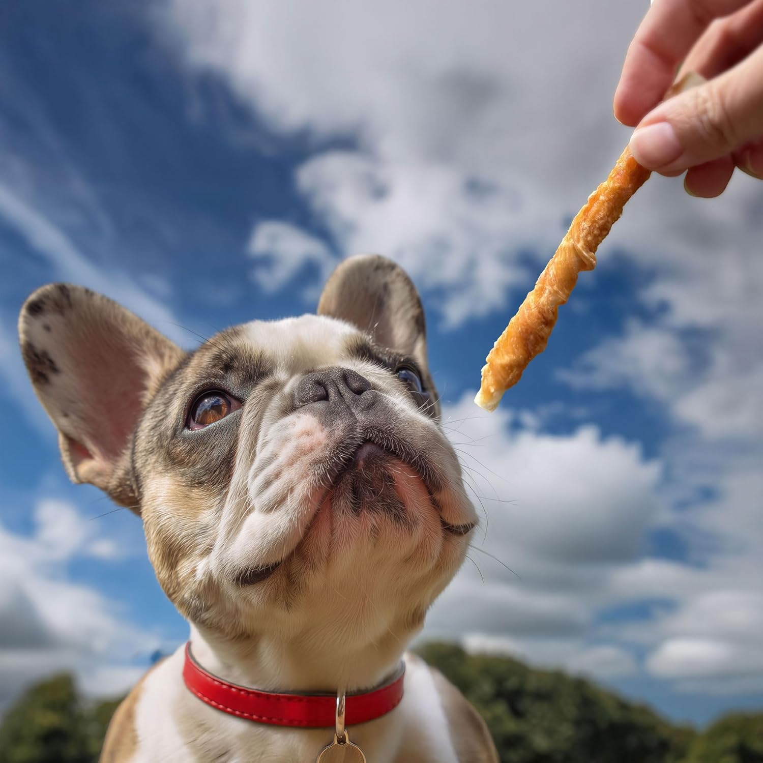 Pet 'n Shape Hide Twists Chicken wrapped rawhide dog treats showing twisted rawhide chews with chicken wrapping for dogs.