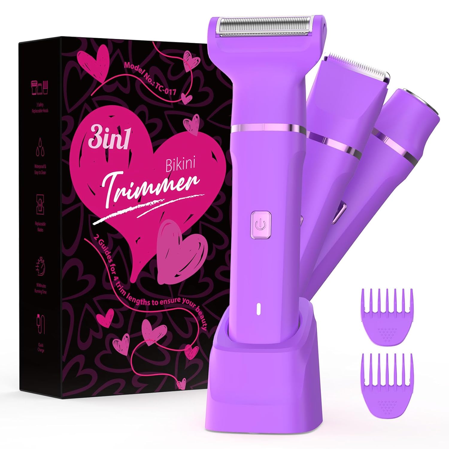 Electric Shaver for Women - Cordless Dermave Bikini Trimmer for Lady's Beauty