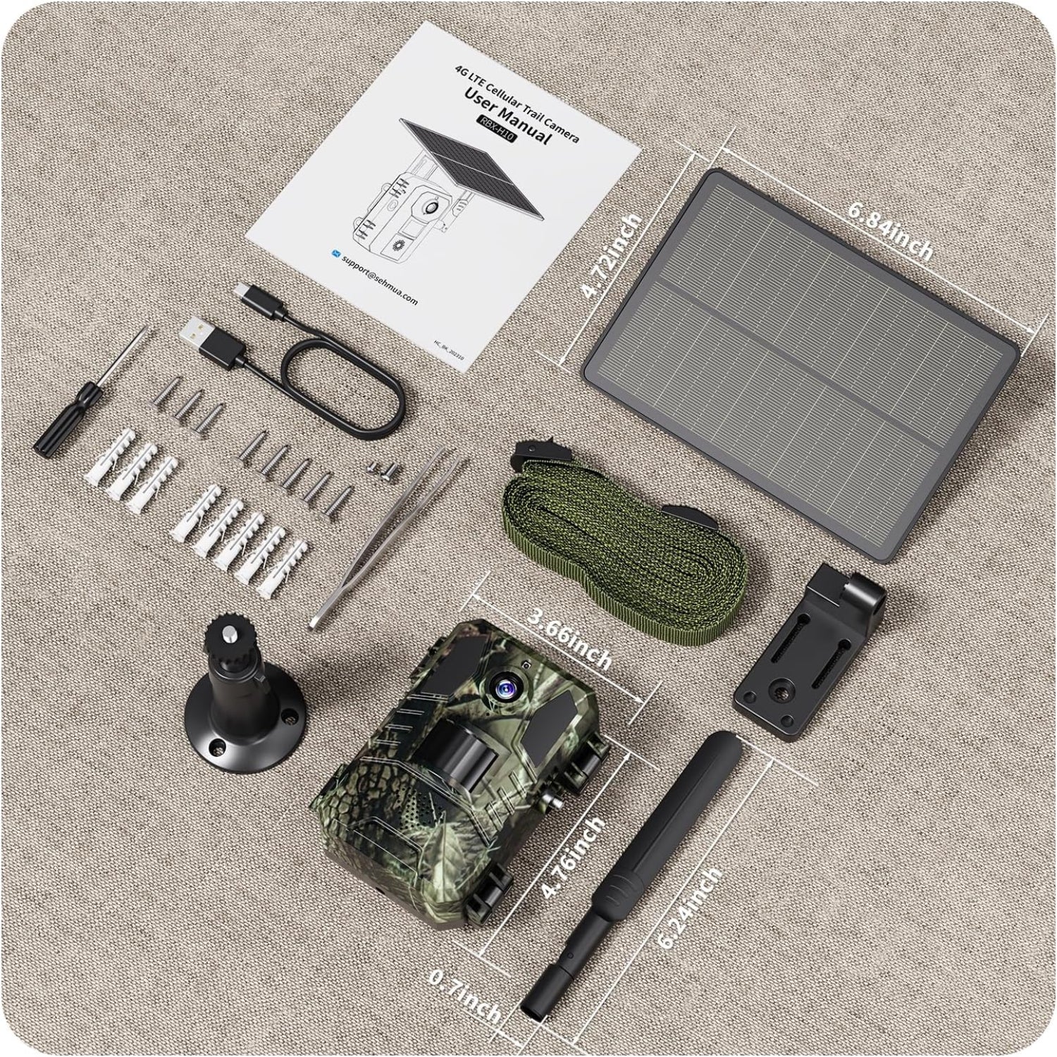 SEHMUA 4G LTE Cellular Trail Cameras 3rd Gen with Live Streaming, Game Camera Built-in SIM