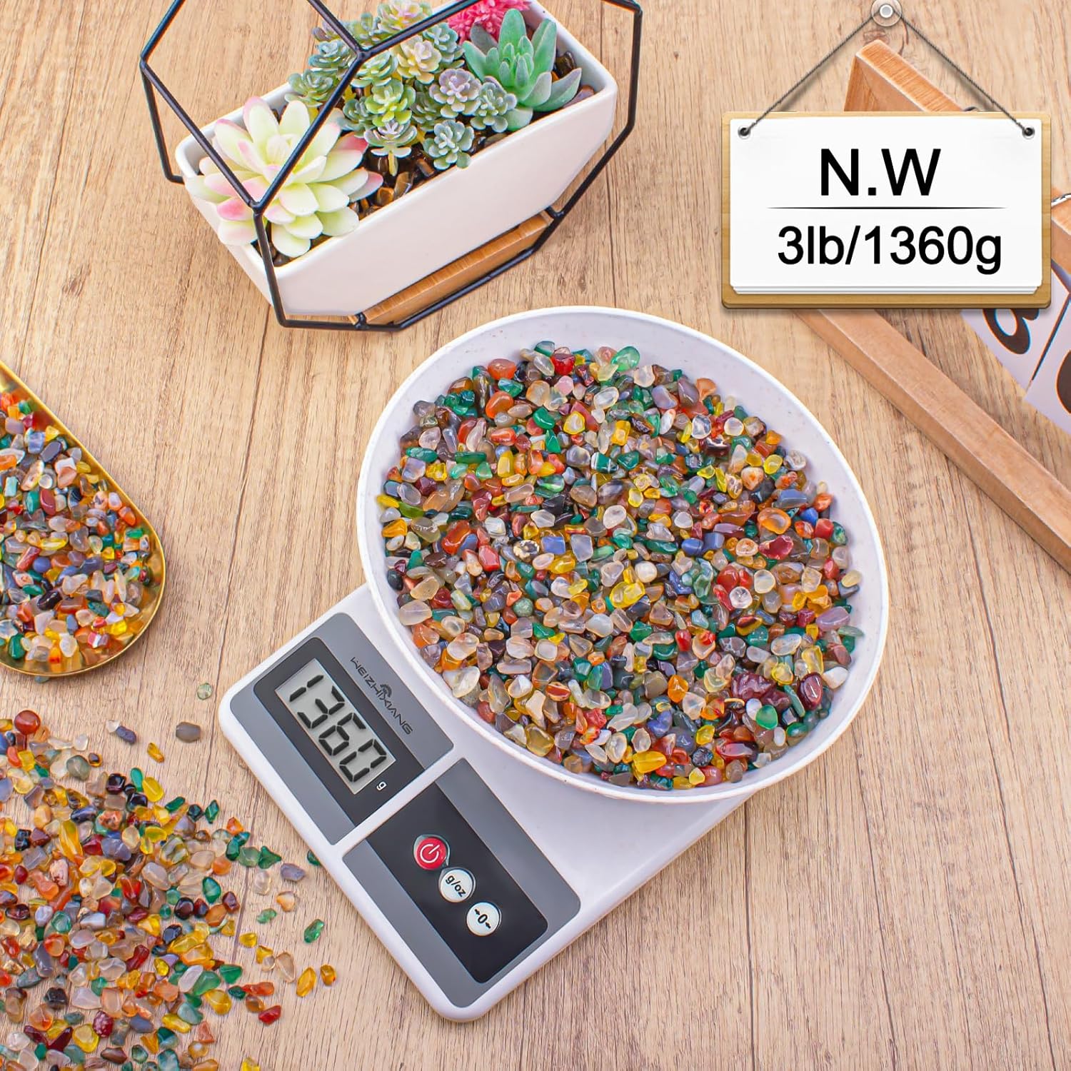 Colorful Agate Crystal Stones Crushed Quartz Chips Bulk 3 Lb