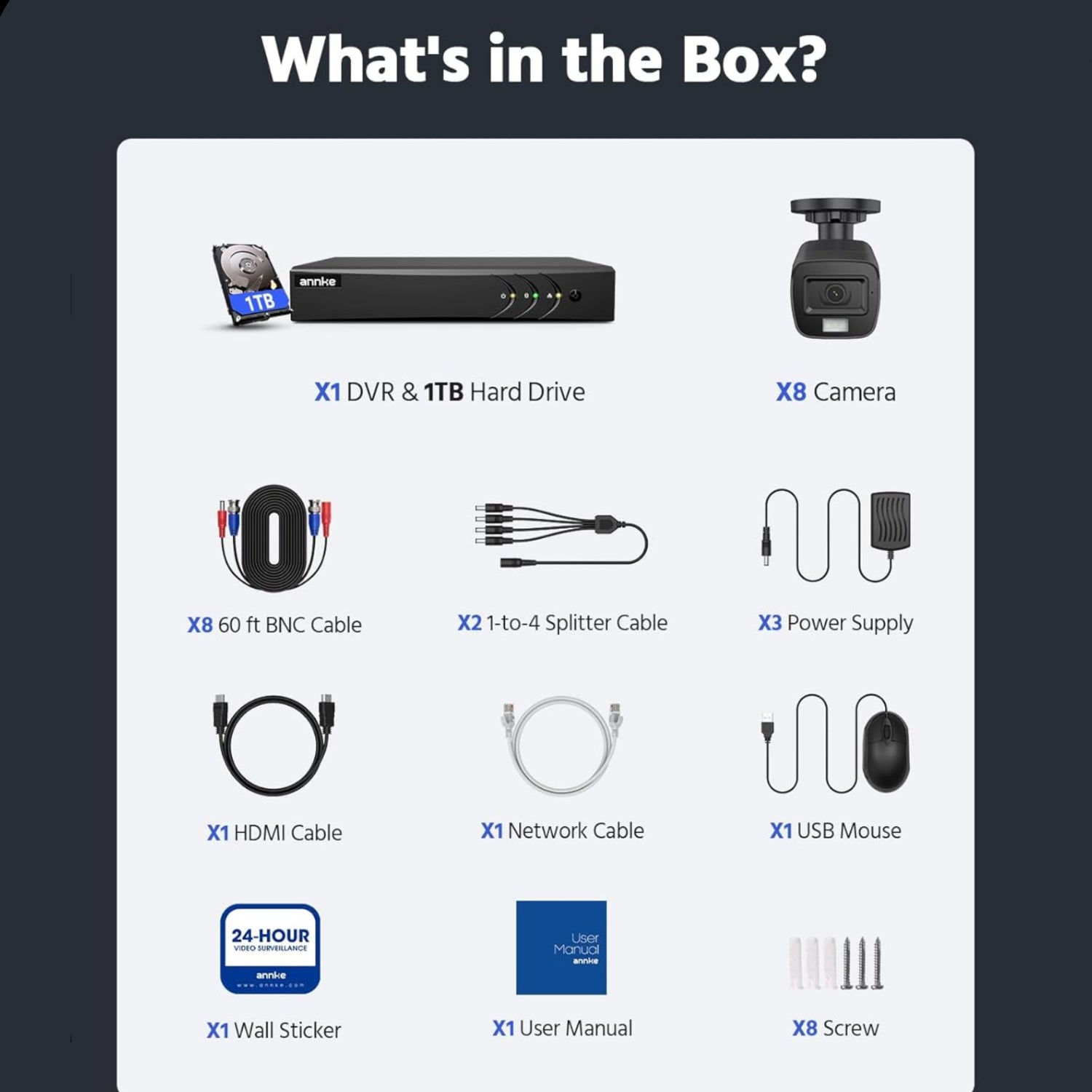 ANNKE 3K Lite Wired Security Camera System Outdoor with AI Human/Vehicle