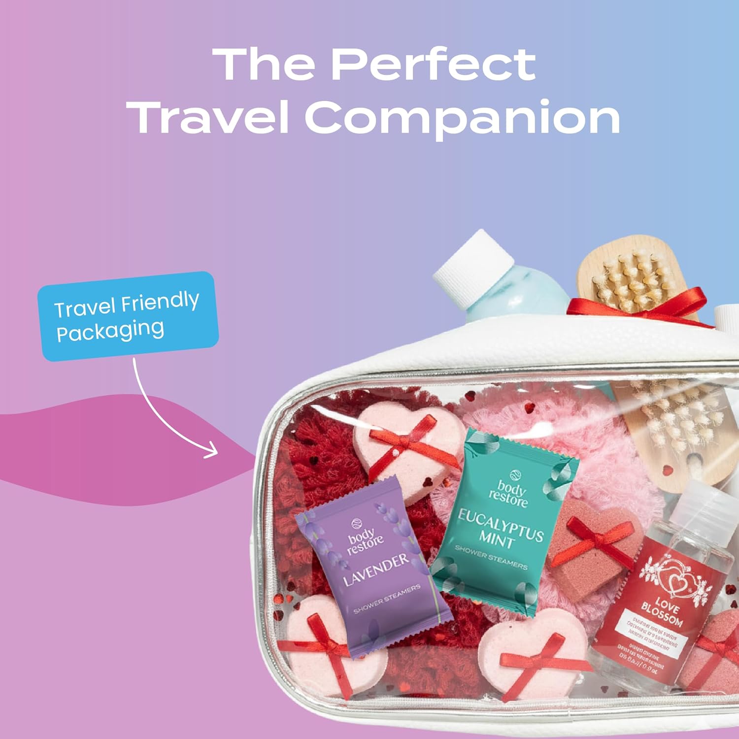 Body Restore Shower Steamers aromatherapy pack with six colorful steamers for relaxing shower experience