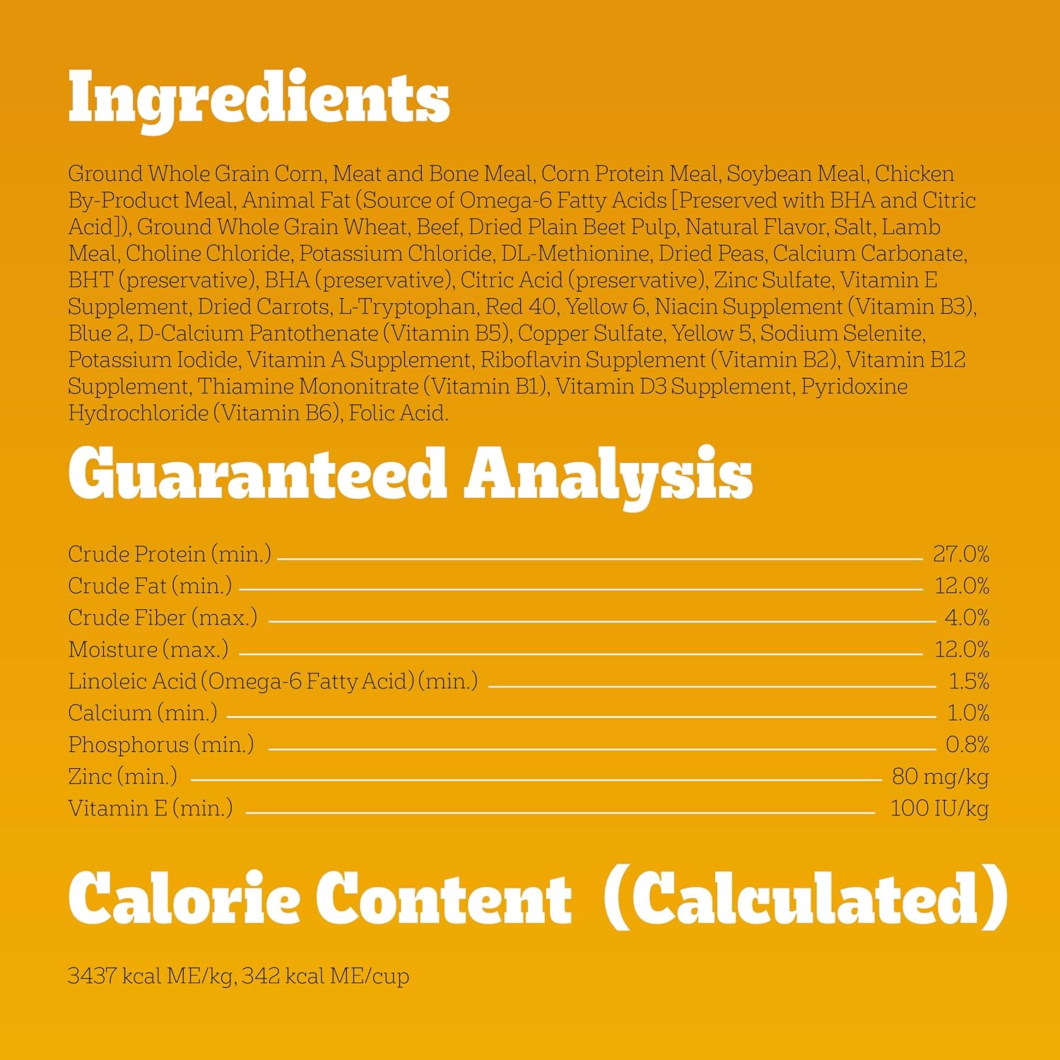Pedigree dry dog food bag with beef and lamb flavor for adult dogs, 18 lb. bag showing the product packaging and branding.