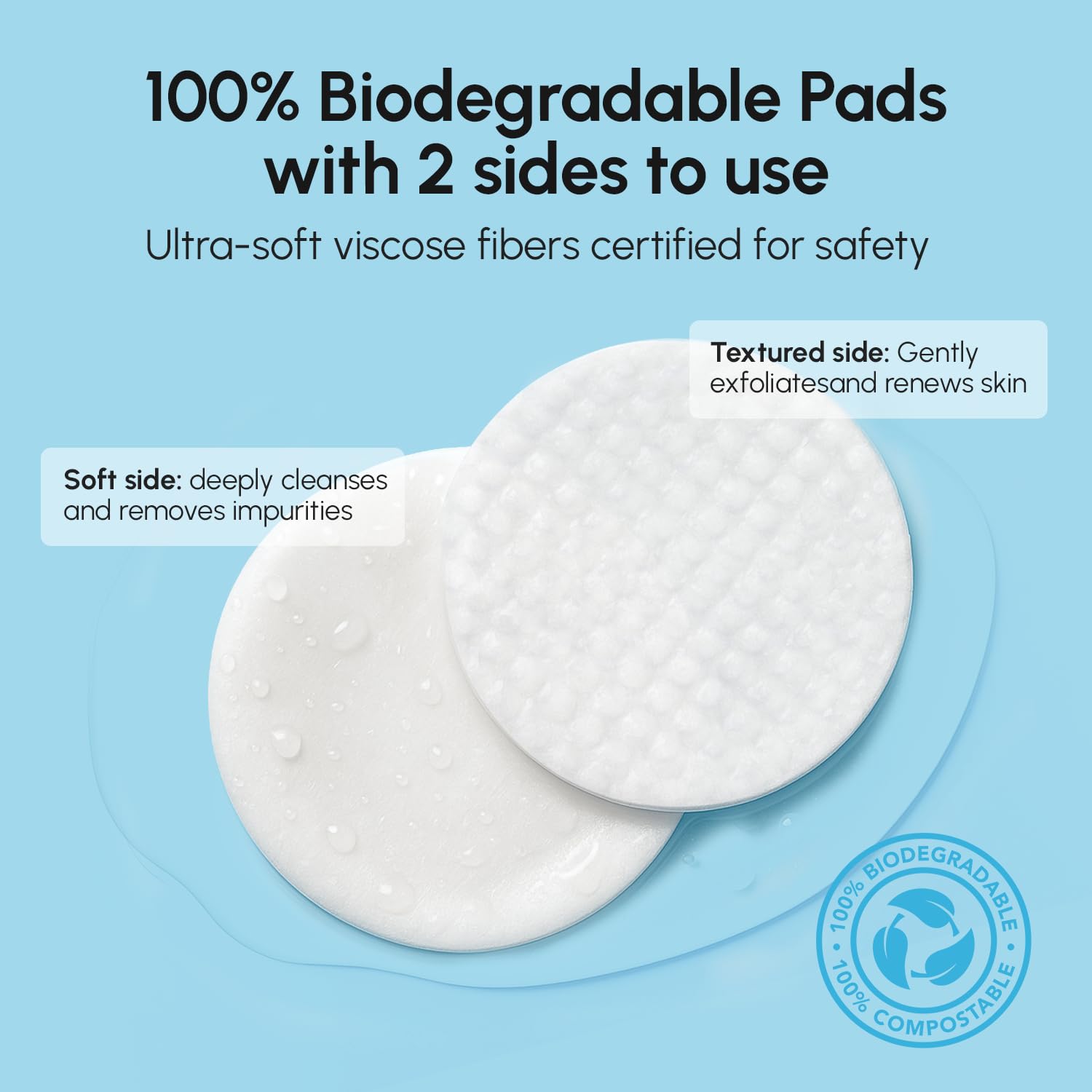 MAREE Glycolic Acid Pads - Toner Pads for Face Cleansing - Exfoliating Pad with Tea