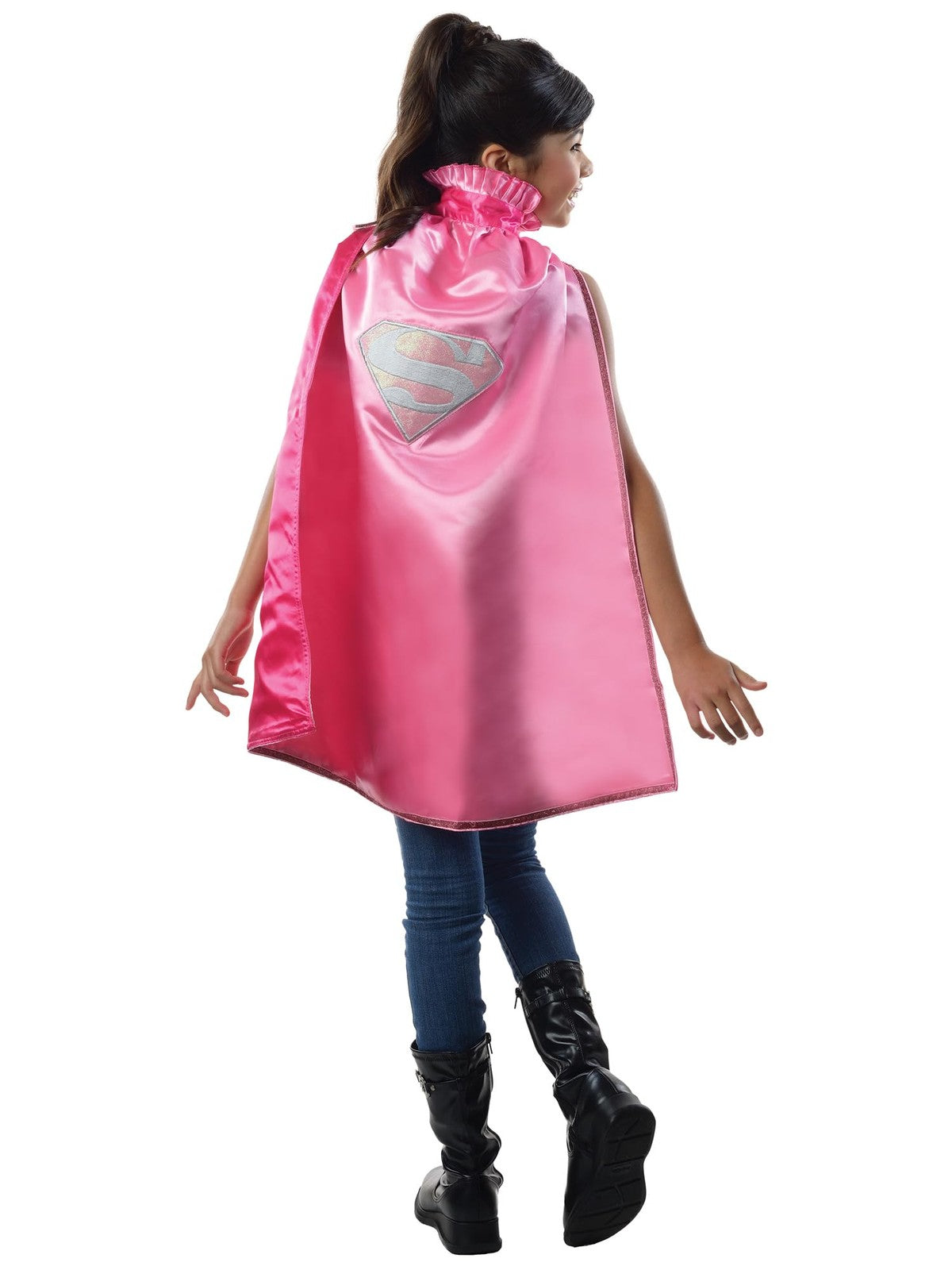 Rubies DC Superheroes Supergirl Deluxe child cape costume in multicolor polyester fabric