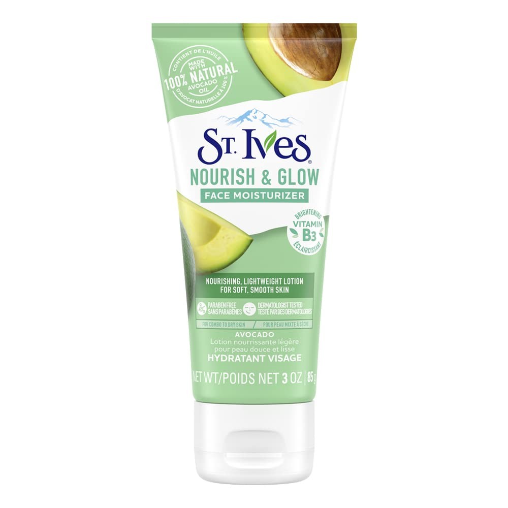 St. Ives Nourish & Glow Face Moisturizer 3 oz with avocado in modern packaging