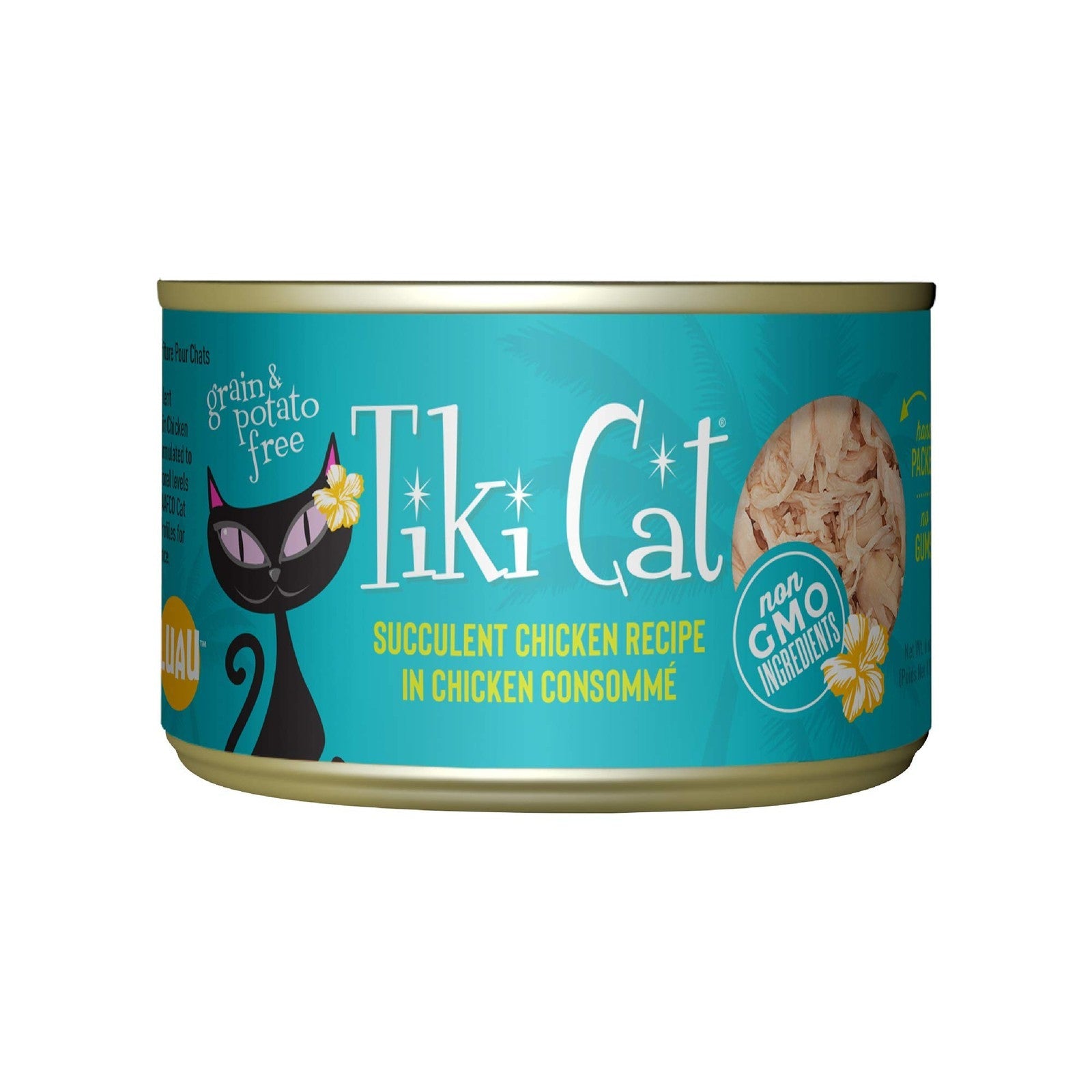 Tiki Cat Luau grain-free poultry and fish wet cat food can for all life stages