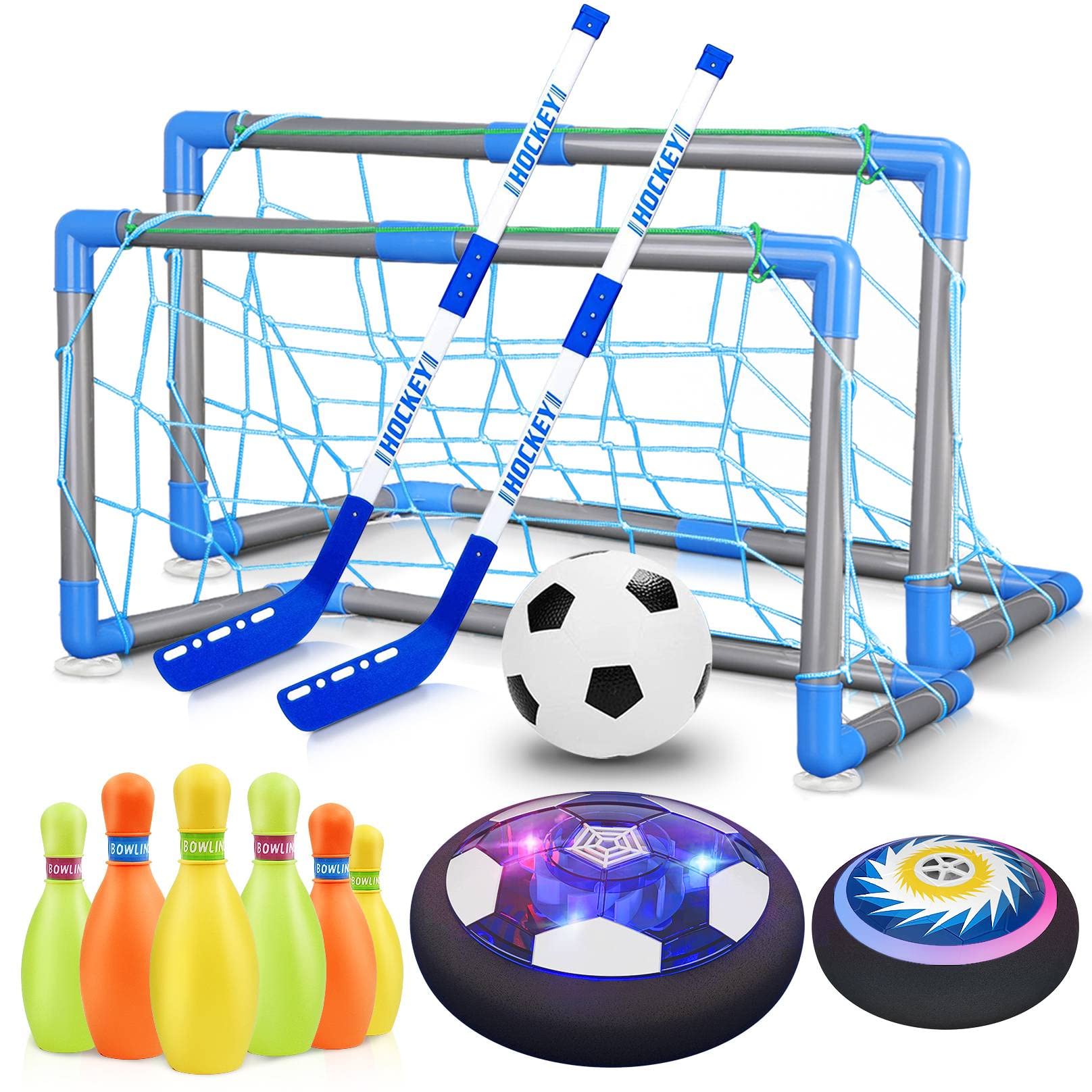 HopeRock 3 in 1 Hover Soccer Hockey and Bowling Set for Kids