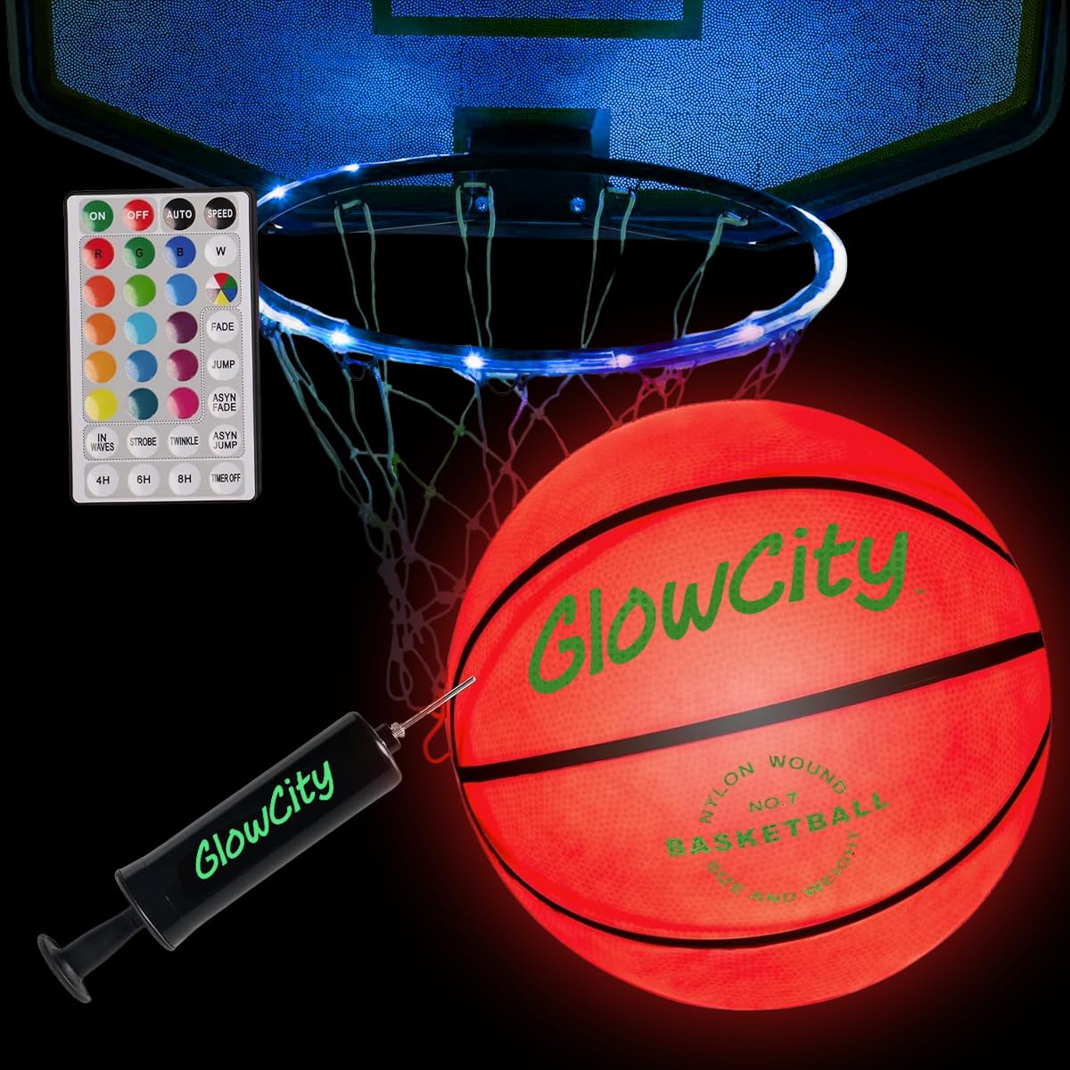 GlowCity Glow in The Dark Basketball