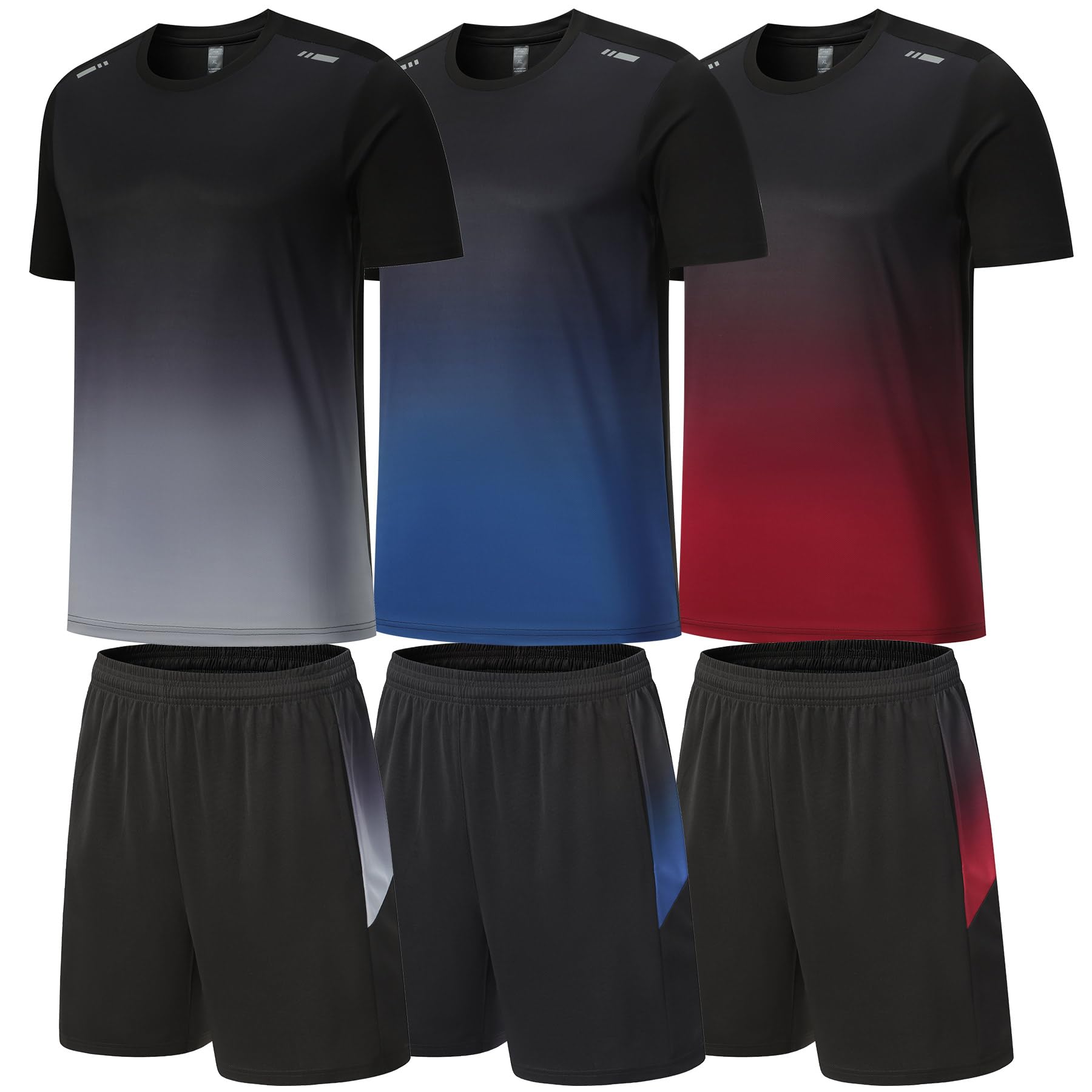 BOOMCOOL Gym Clothes for Men Workout Shirts Sets Outfits 3