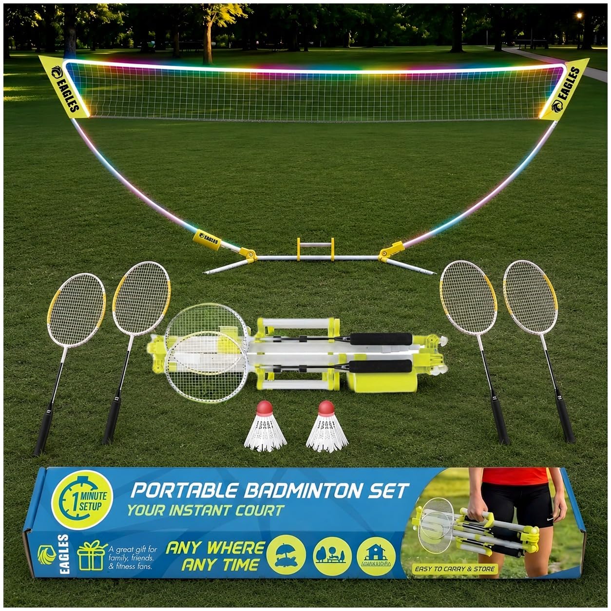 Complete Portable Badminton Set