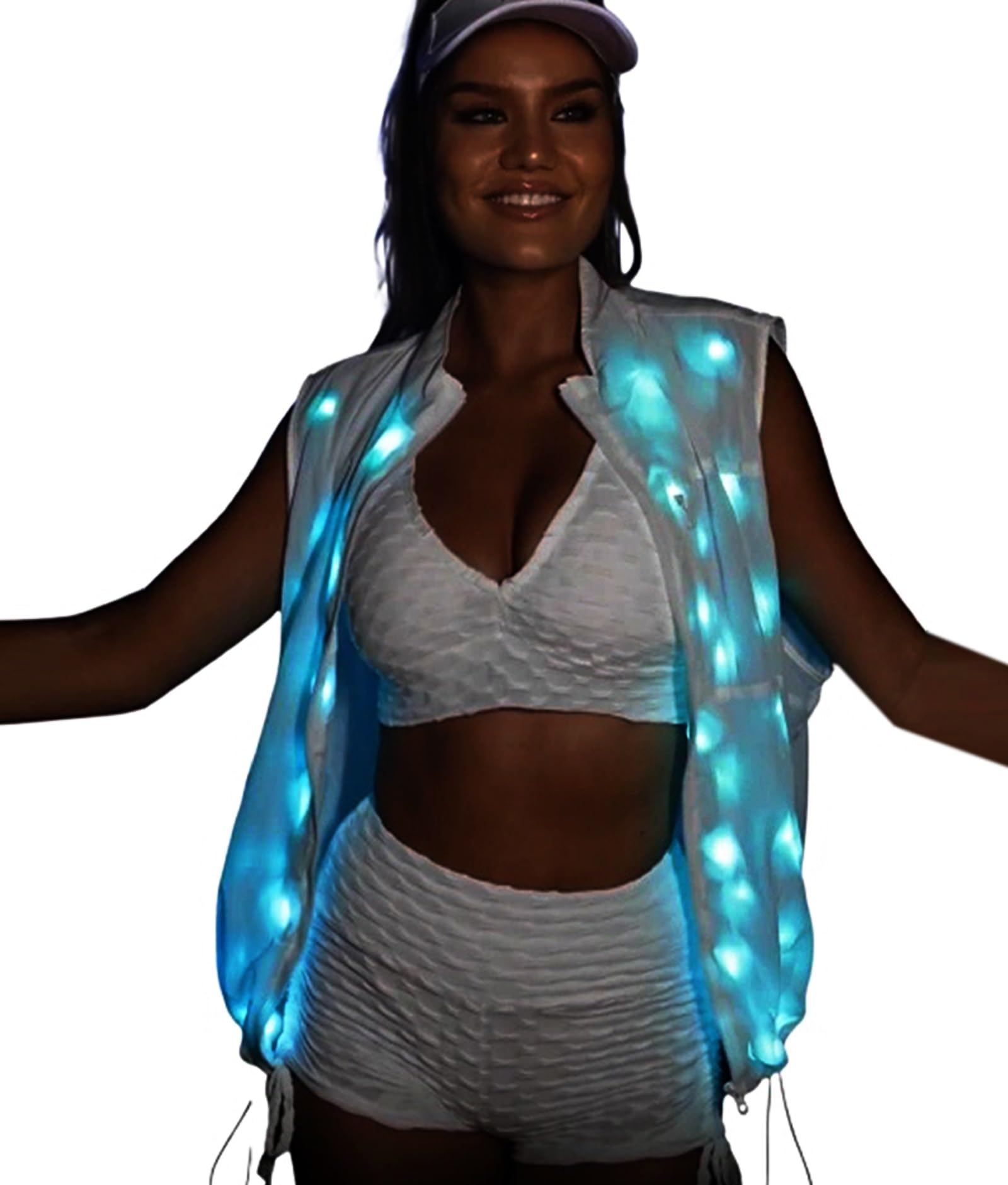 Mens Womens 15 Color LED Flash Light Soft Rave Lightweight