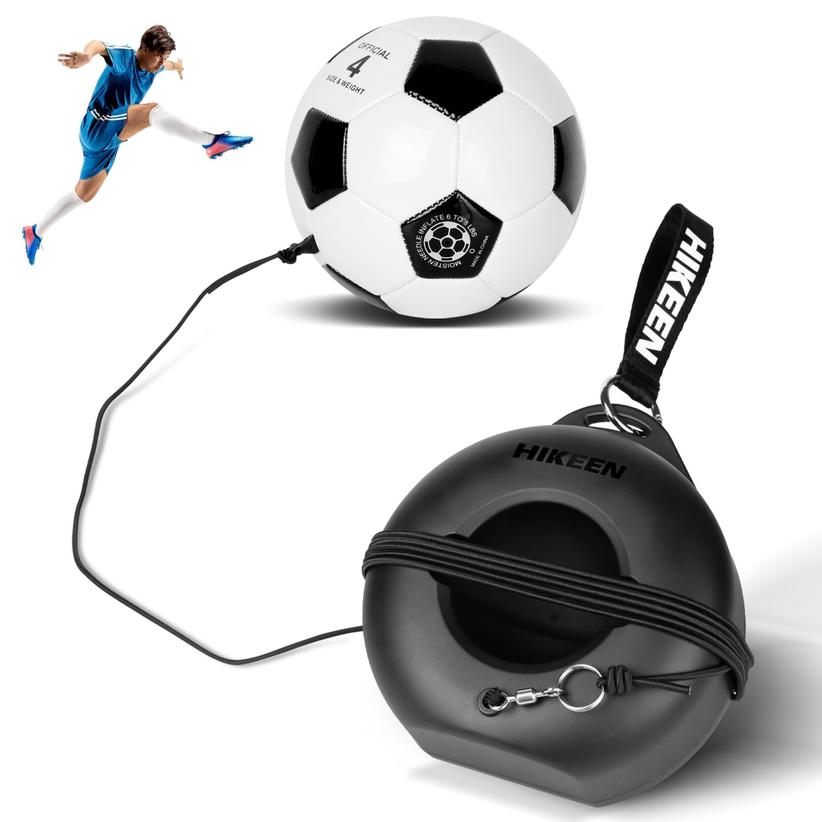 Hikeen Soccer Training Set with Metal Base Portable Solo