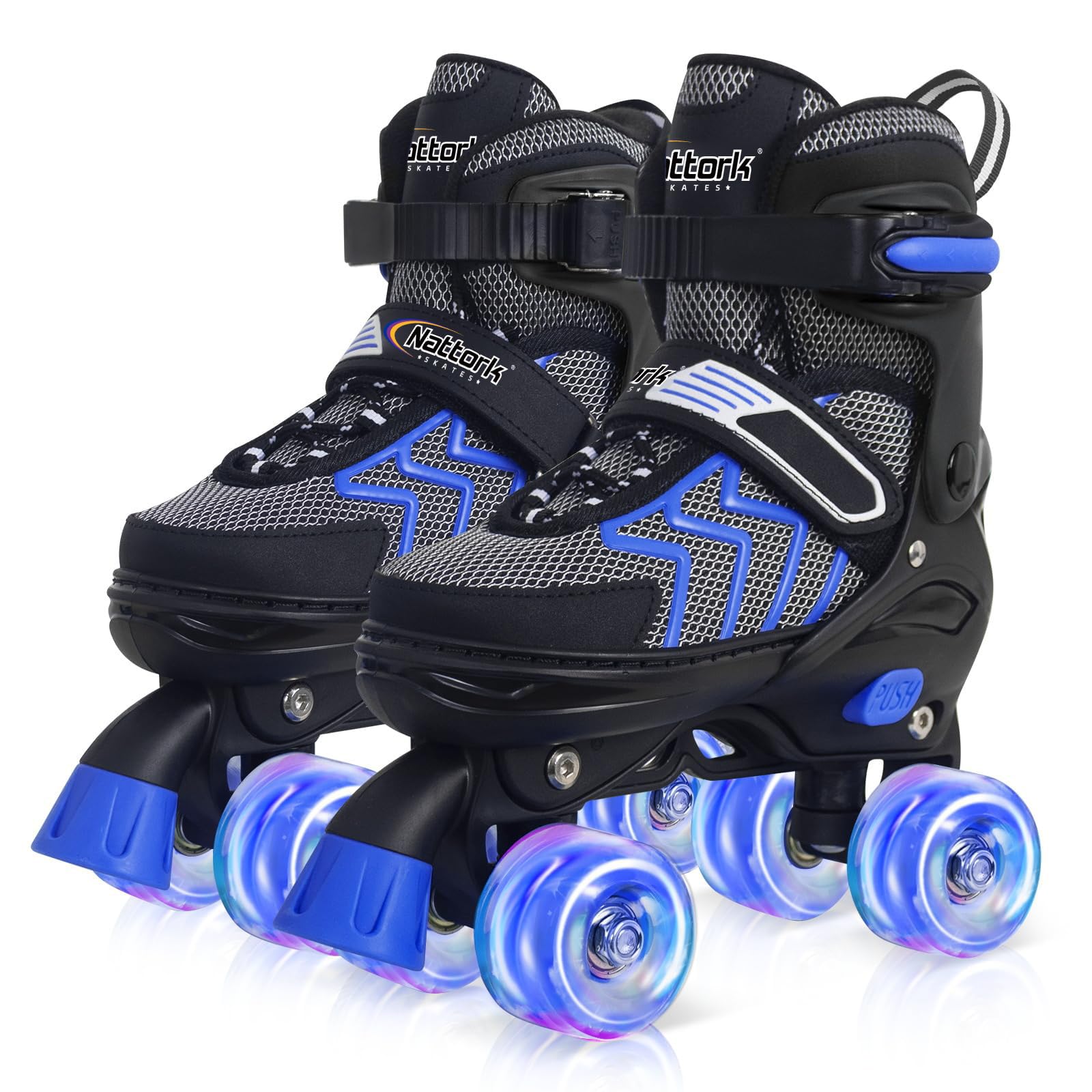 Nattork Kids Roller Skates for Boys Girls 4 Size Adjustable