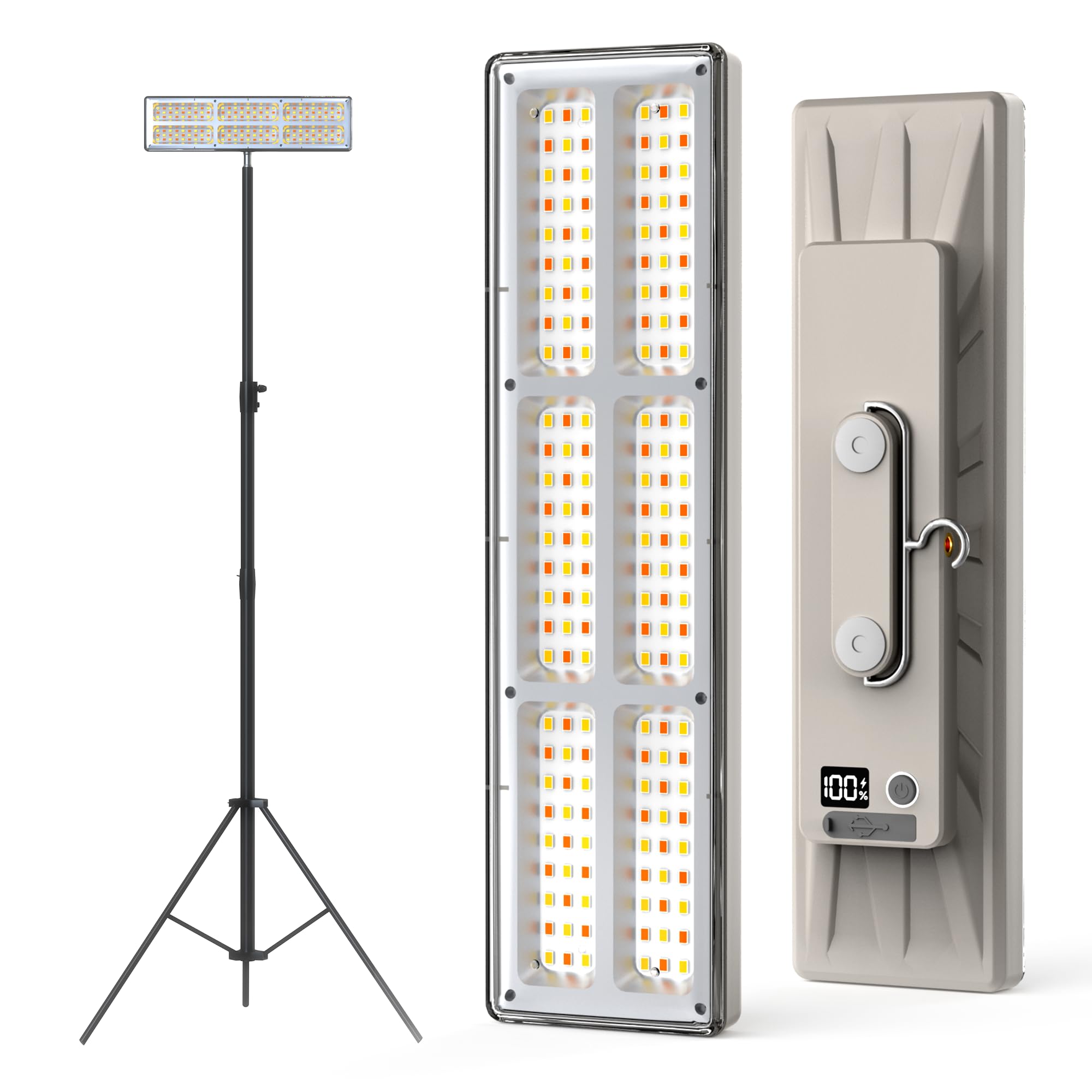 Portable Rechargeable LED Work Light with Tripod Stand