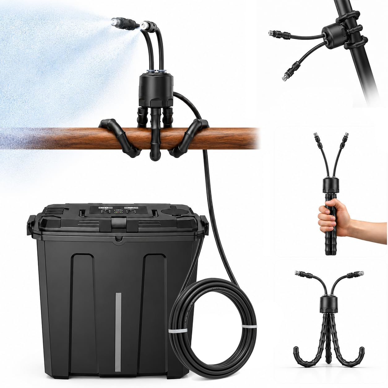 Portable Misting System Battery Powered Outdoor Water Mister