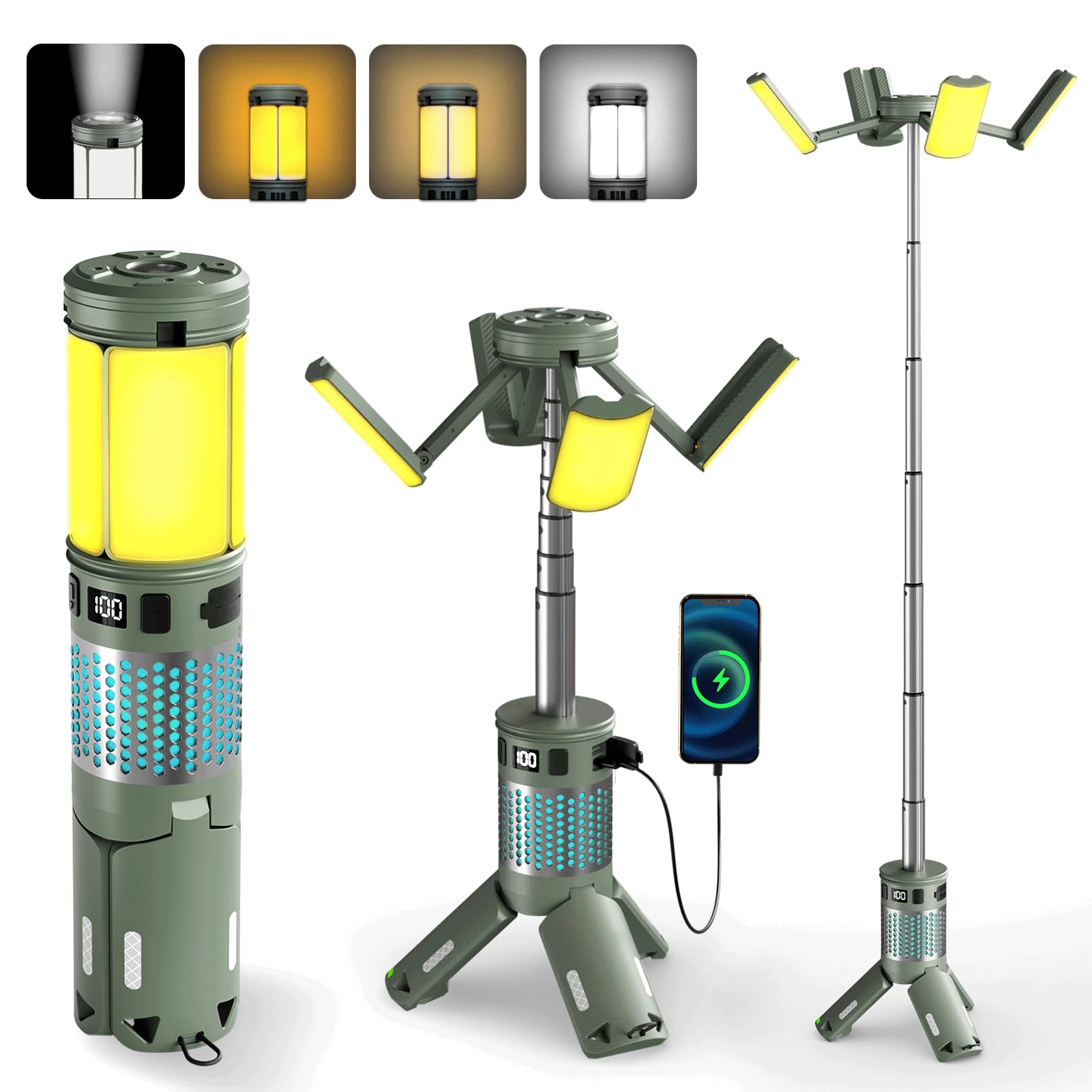 Telescopic Camping Lights with Stand 40H Playtime Magnetic