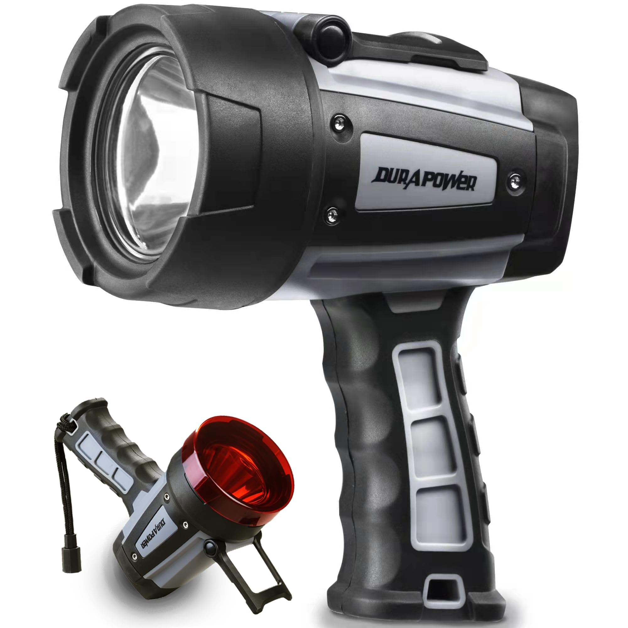 Durapower Rechargeable Spotlight Flashlight High Lumen IP68