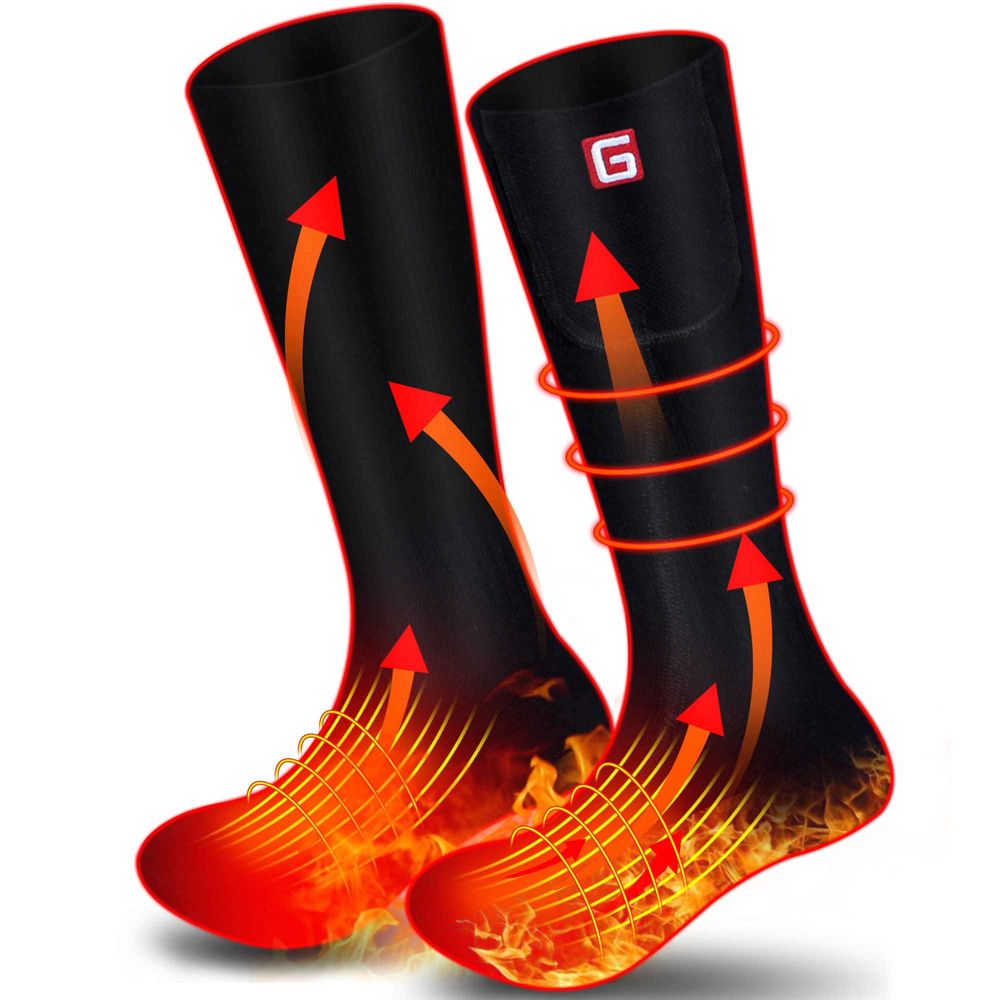 Men Women Heated Socks Electric Rechargeable Battery Heated