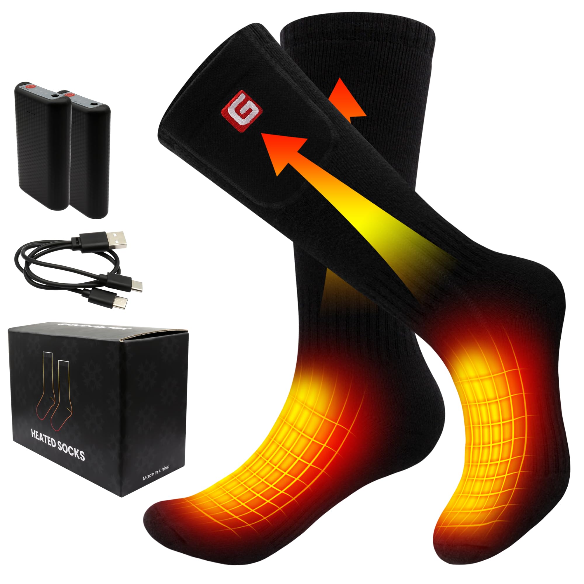 Heated Socks for Men Women Electric Rechargeable Battery