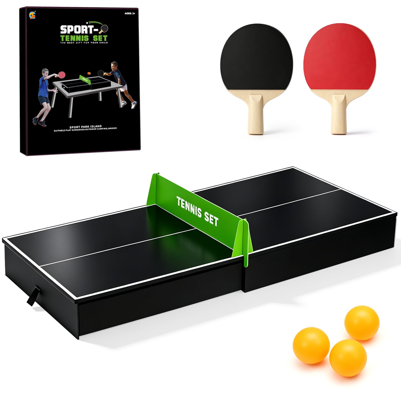 Portable Table Tennis Trainer Set for Kids with Paddles