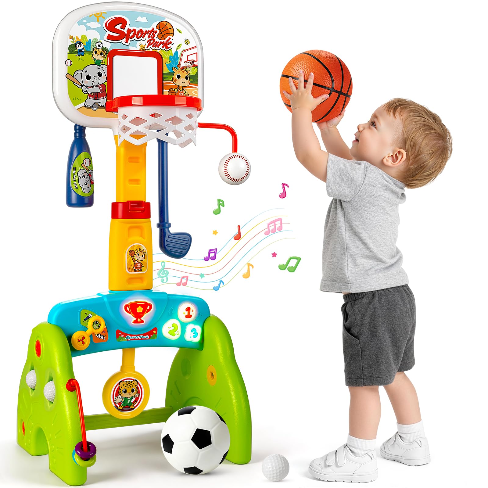Toddler Basketball Hoop Adjustable Basketball Goal for Kids