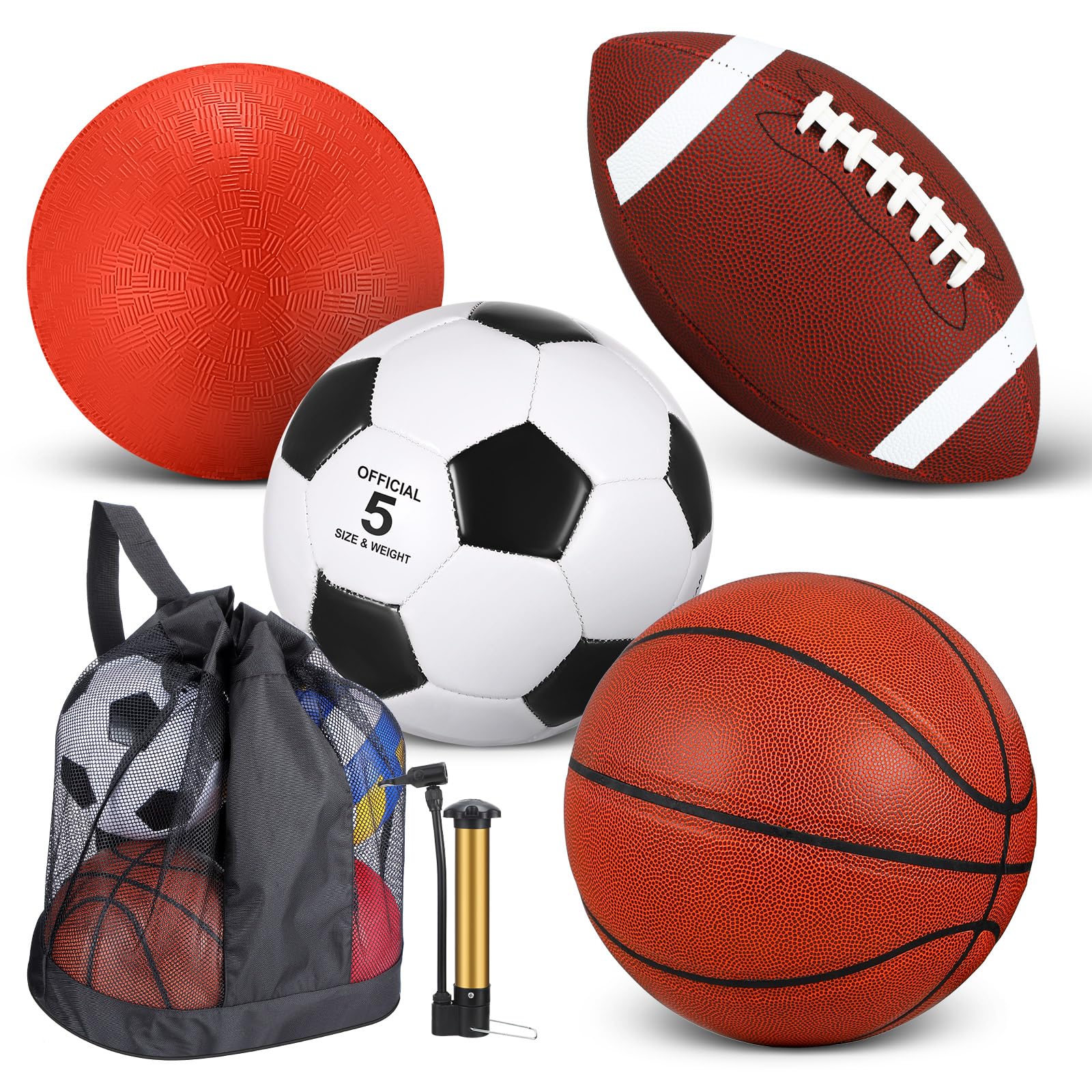 Lenwen 5 Pcs Sports Balls Set Christmas Operation Gifts