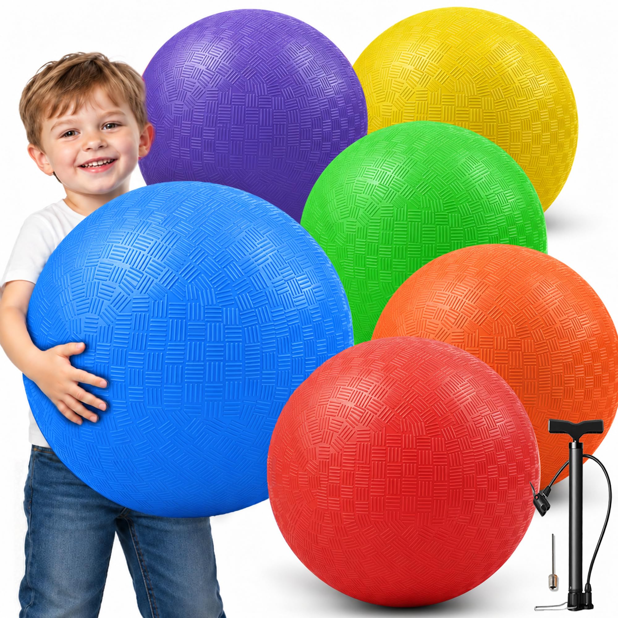 18 Inch Playground Balls 6 or 12Pack Large Bouncy Kickball