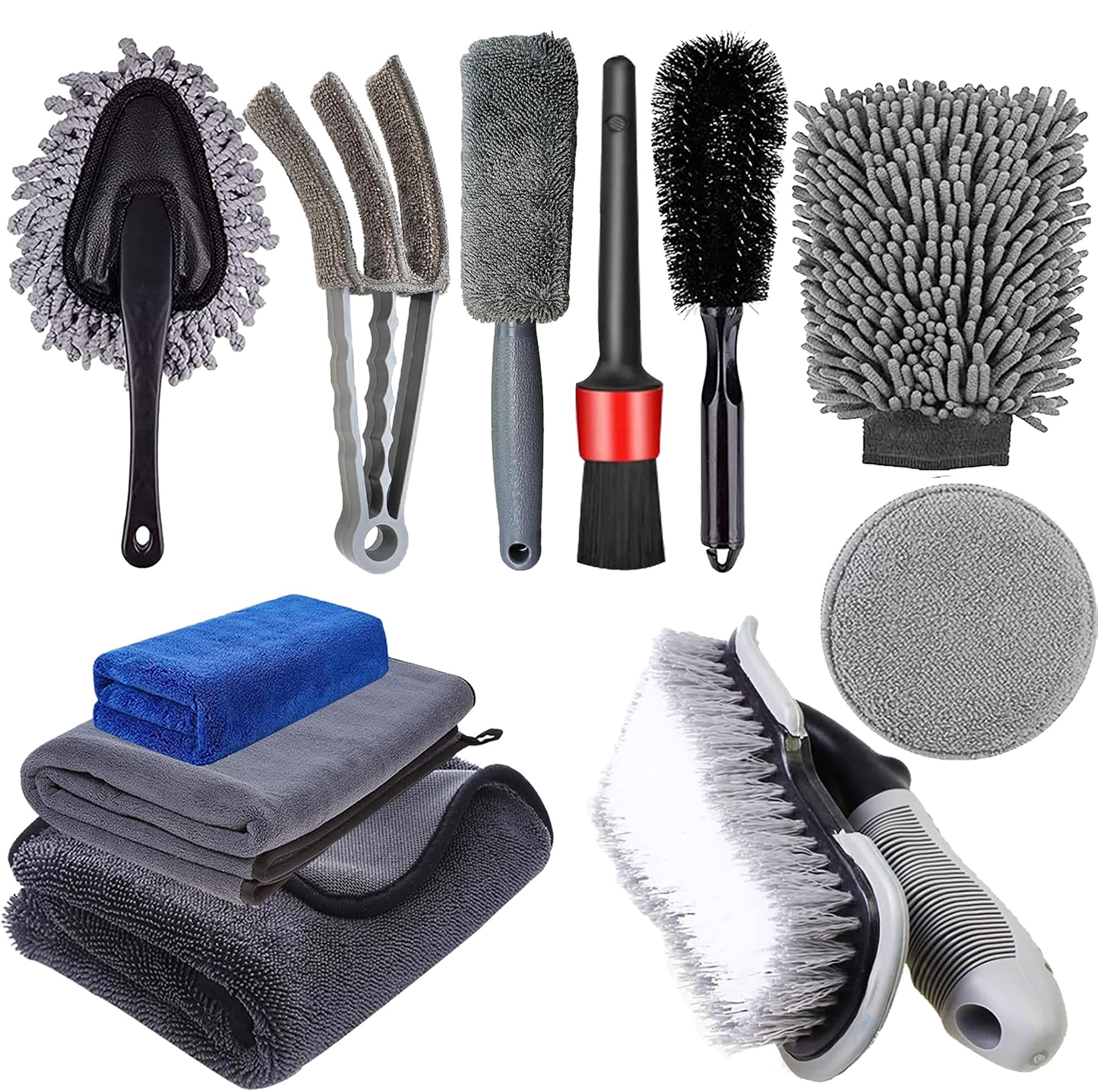 11Pcs Car Wash Kit Cleaning Tools Car Detailing Brush Auto