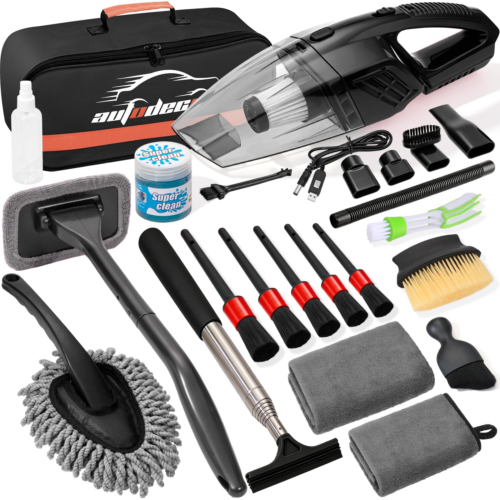 Car Cleaning Kit Car Interior Detailing Kit with 12000PA