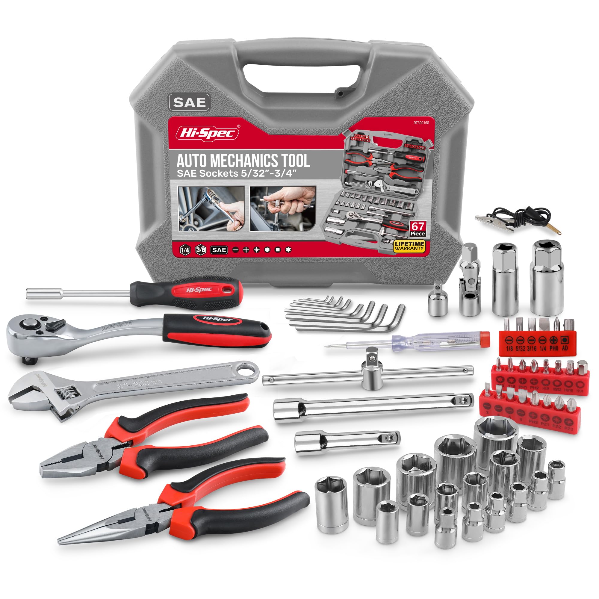 Hi Spec SAE Auto Mechanics Hand Tool Kit Car Motorcycle