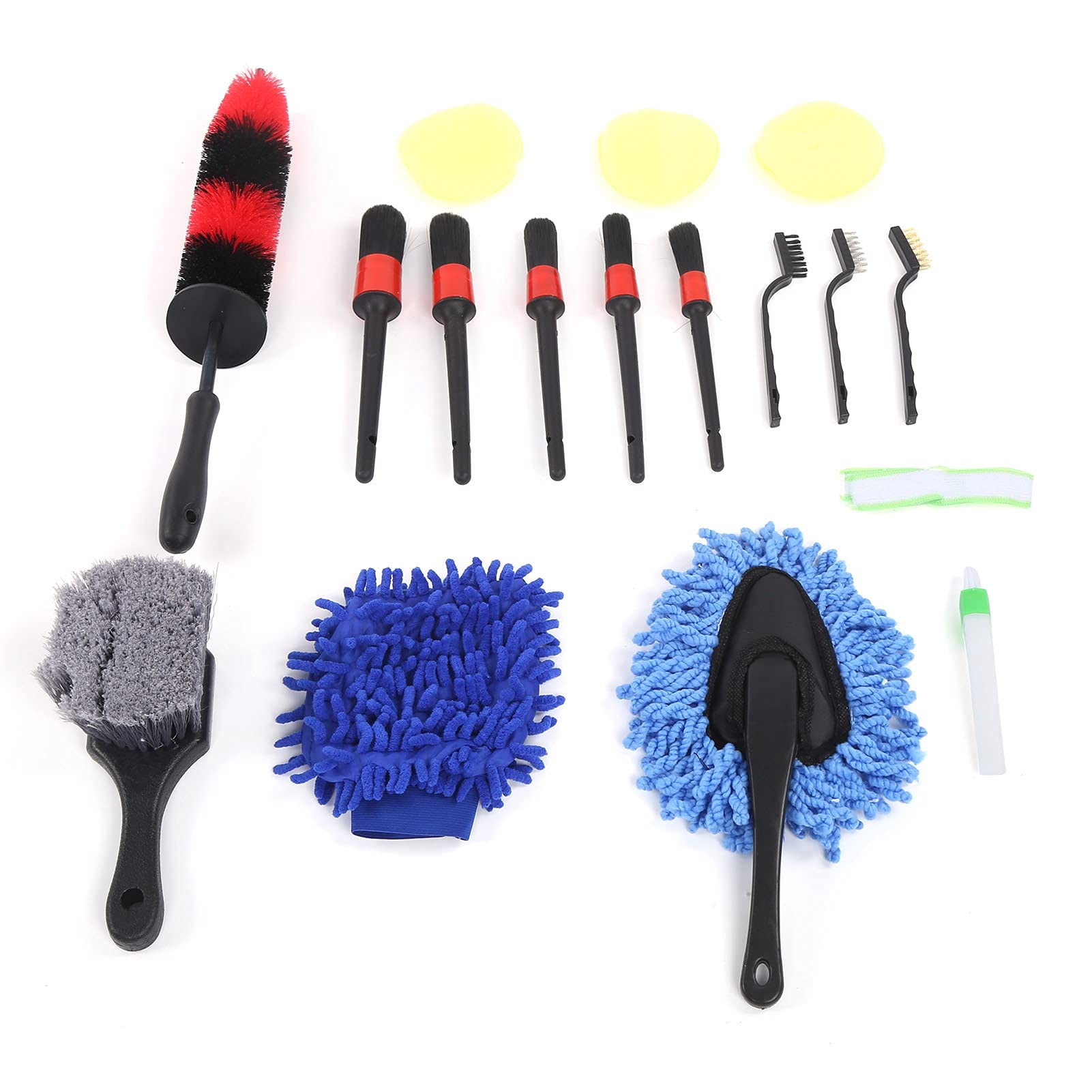 17pcs Car Detailing Brush Set Wheel Rim Cleaning Kit with