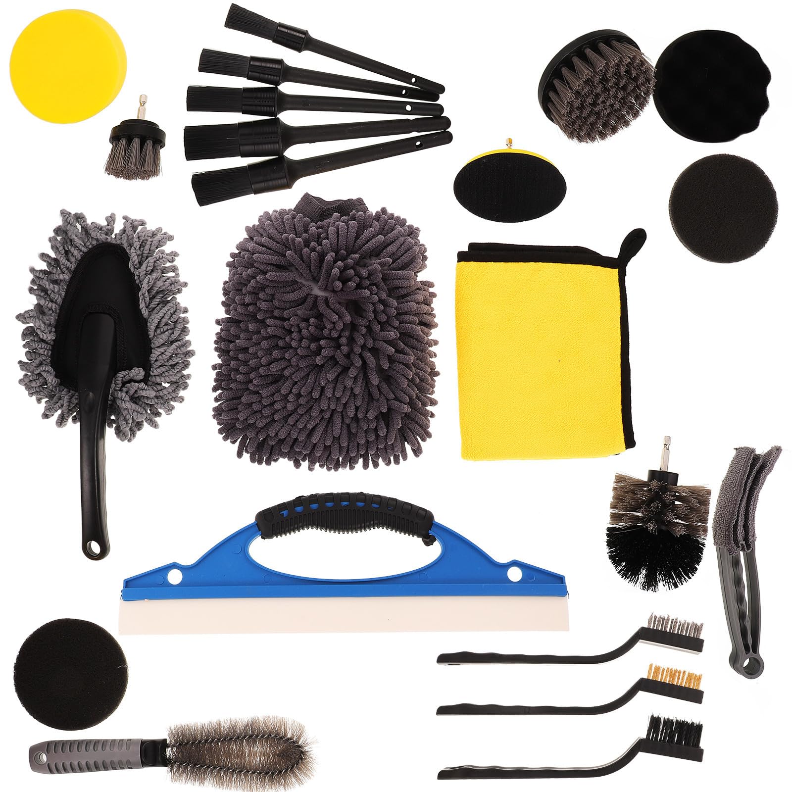 23 Pcs Car Wheel Cleaning Brush PP Cloth Sponge Detailer