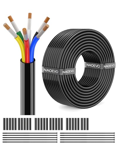 NAOEVO 14 Gauge 6 Conductor Wire Tinned Copper Automotive