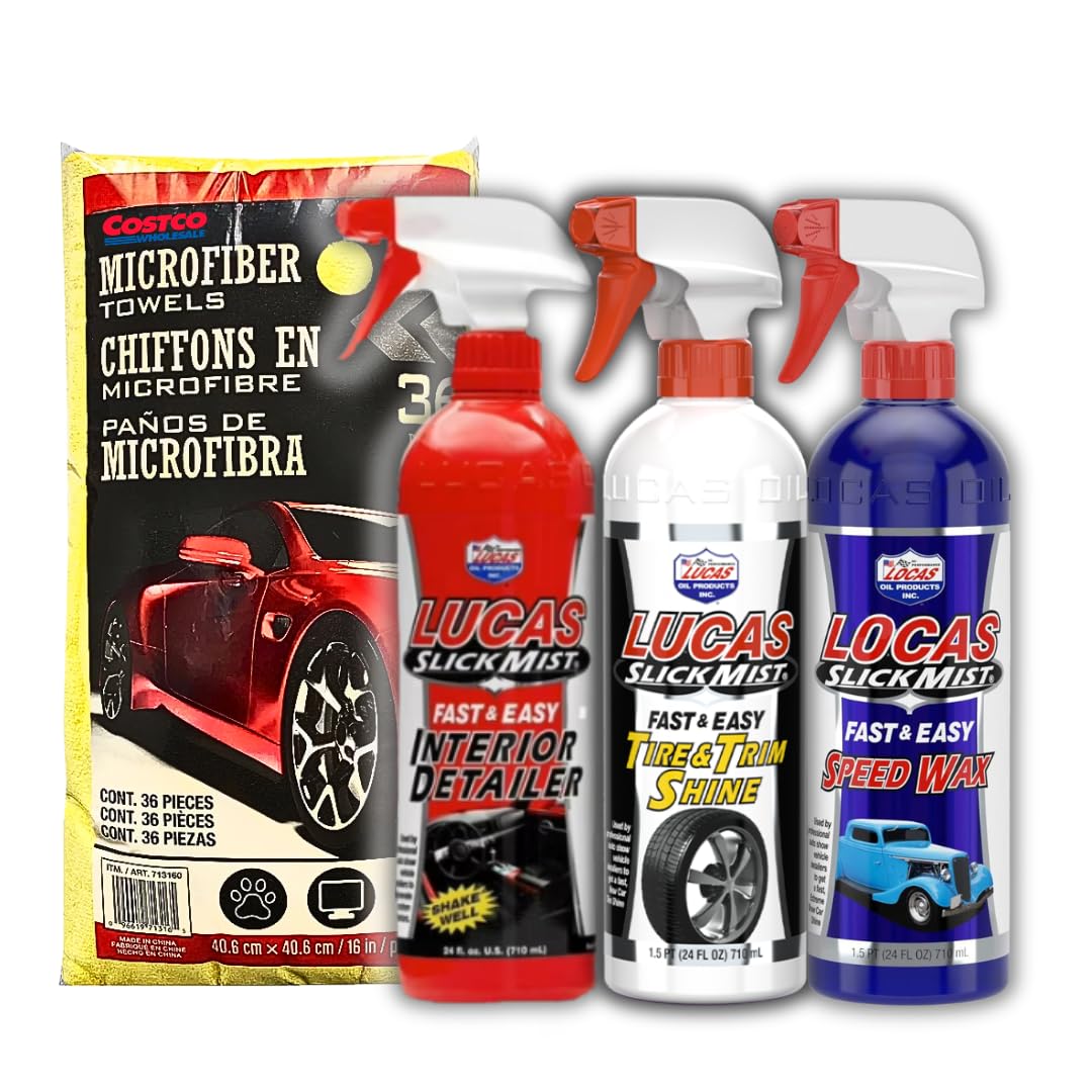 36 Microfiber Towels Interior Cleaner Spray Tire Trim Shine