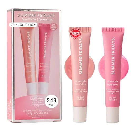 Summer Fridays Tinted Lip Butter Balm Sweet Pink Duo Gift