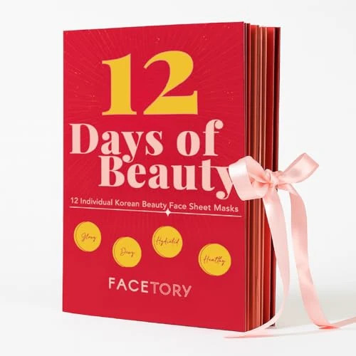 FACETORY 12 Day Korean Face Mask Gift Set Hydrating Soothing