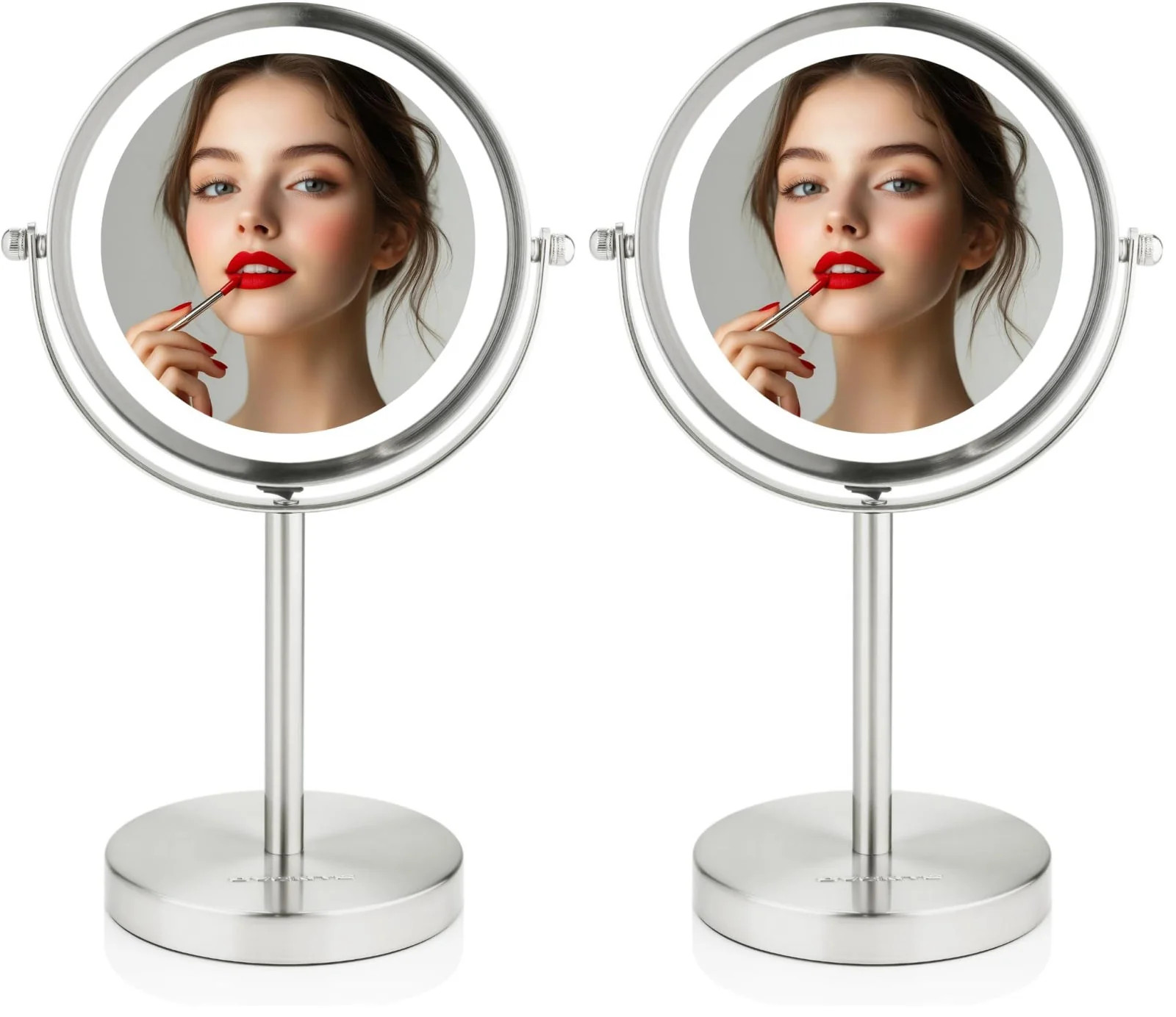 OVENTE Lighted Vanity Mirror 6 Inch Table Top 1X 7X