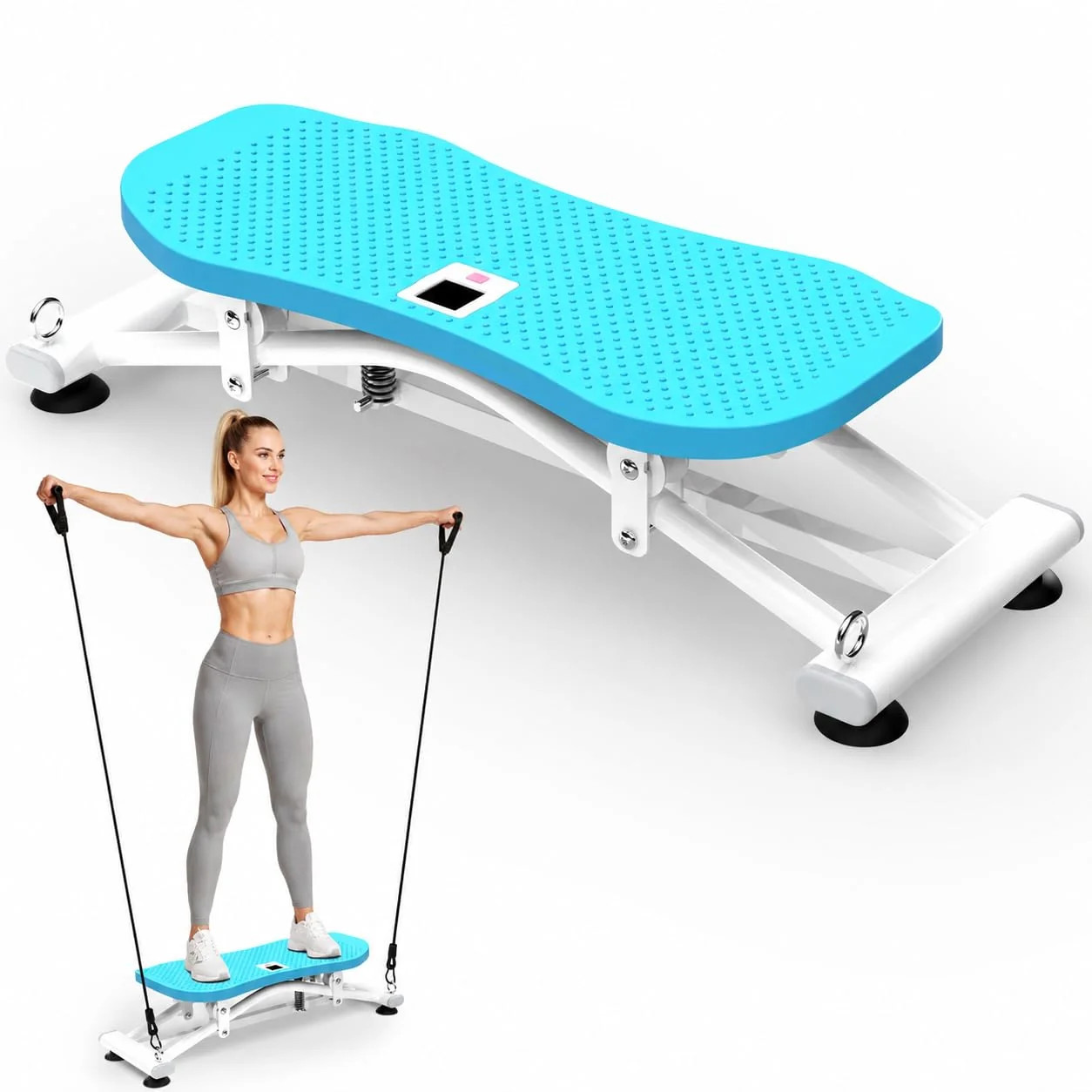 Sliding Ski Simulator with Resistance Bands