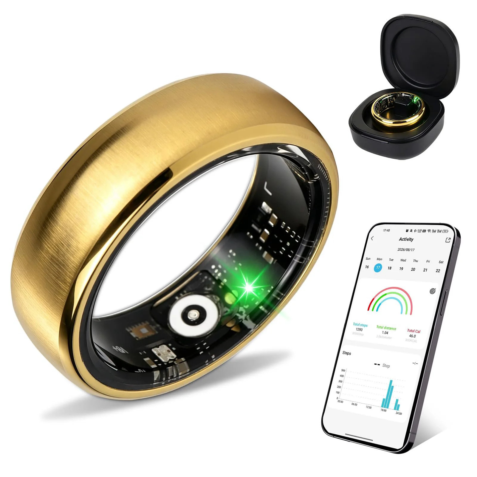 Smart Ring for Women Men Health Fitness Tracker Ring