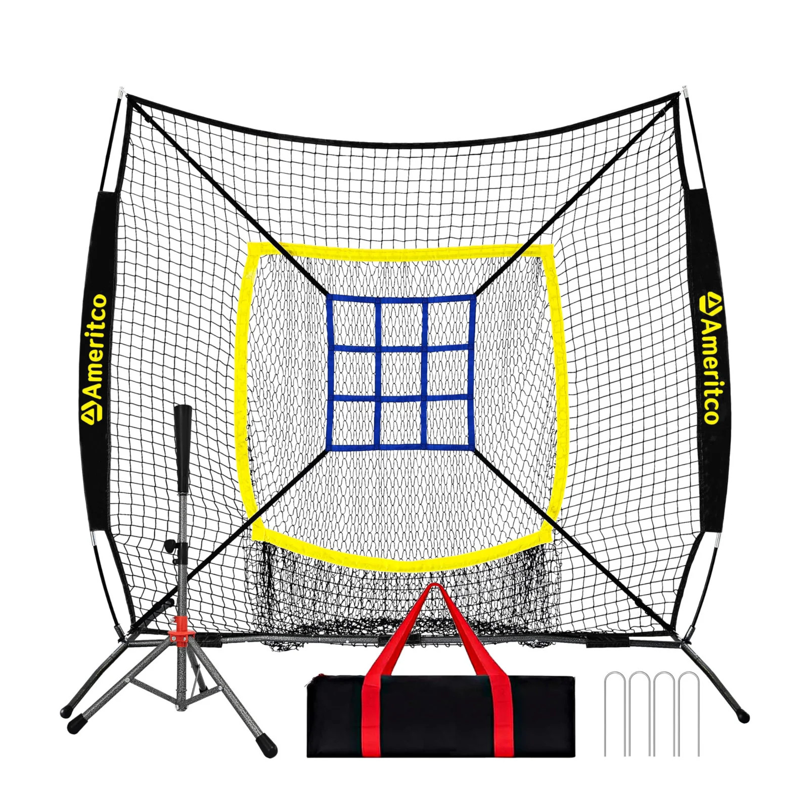 Baseball Net 7x7ft Baseball Practice Net with Tee and Target