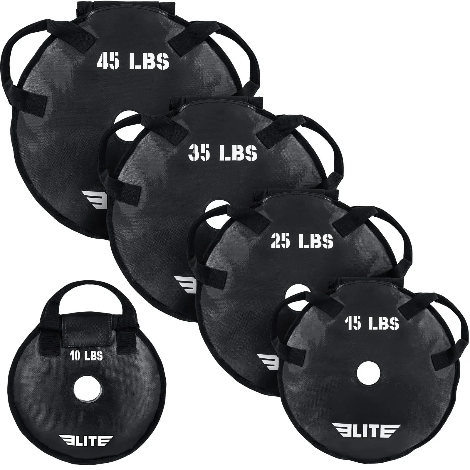 Elite Sports UNFILLED Workout Sand Plates EMPTY Fillable