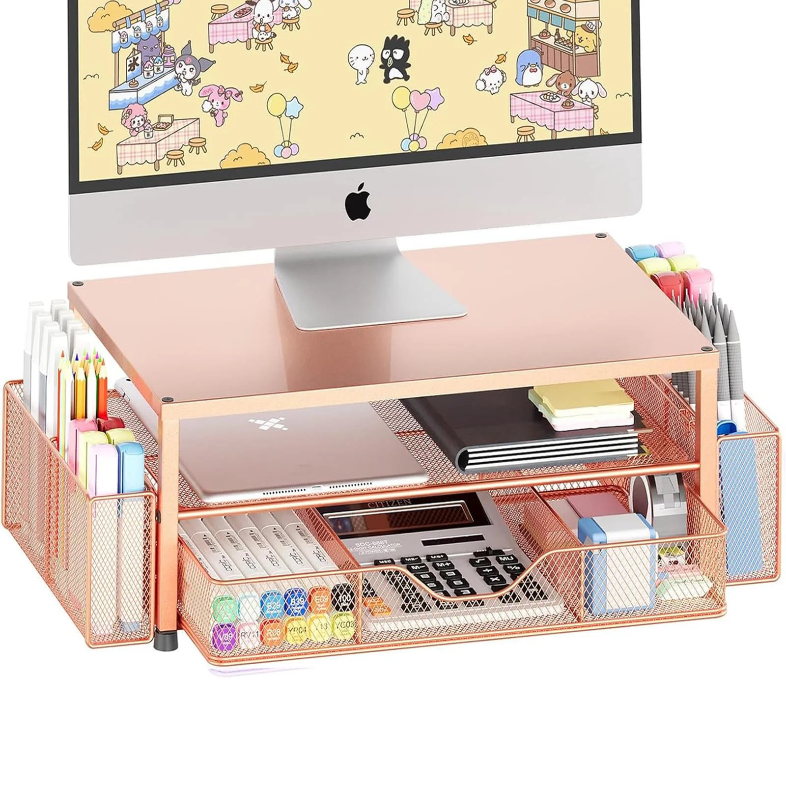 Desk Organizer and Accessories 2 Tier Computer Monitor Stand