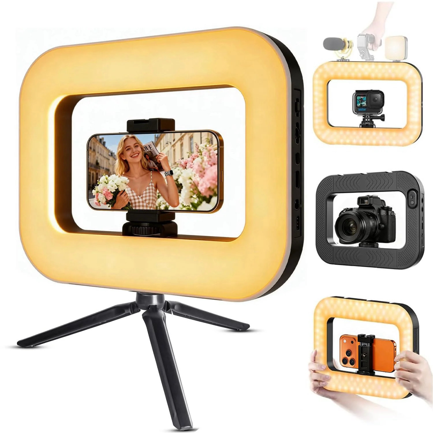 20W 360 Ring Video Light with Built in Battery 3H Continuous