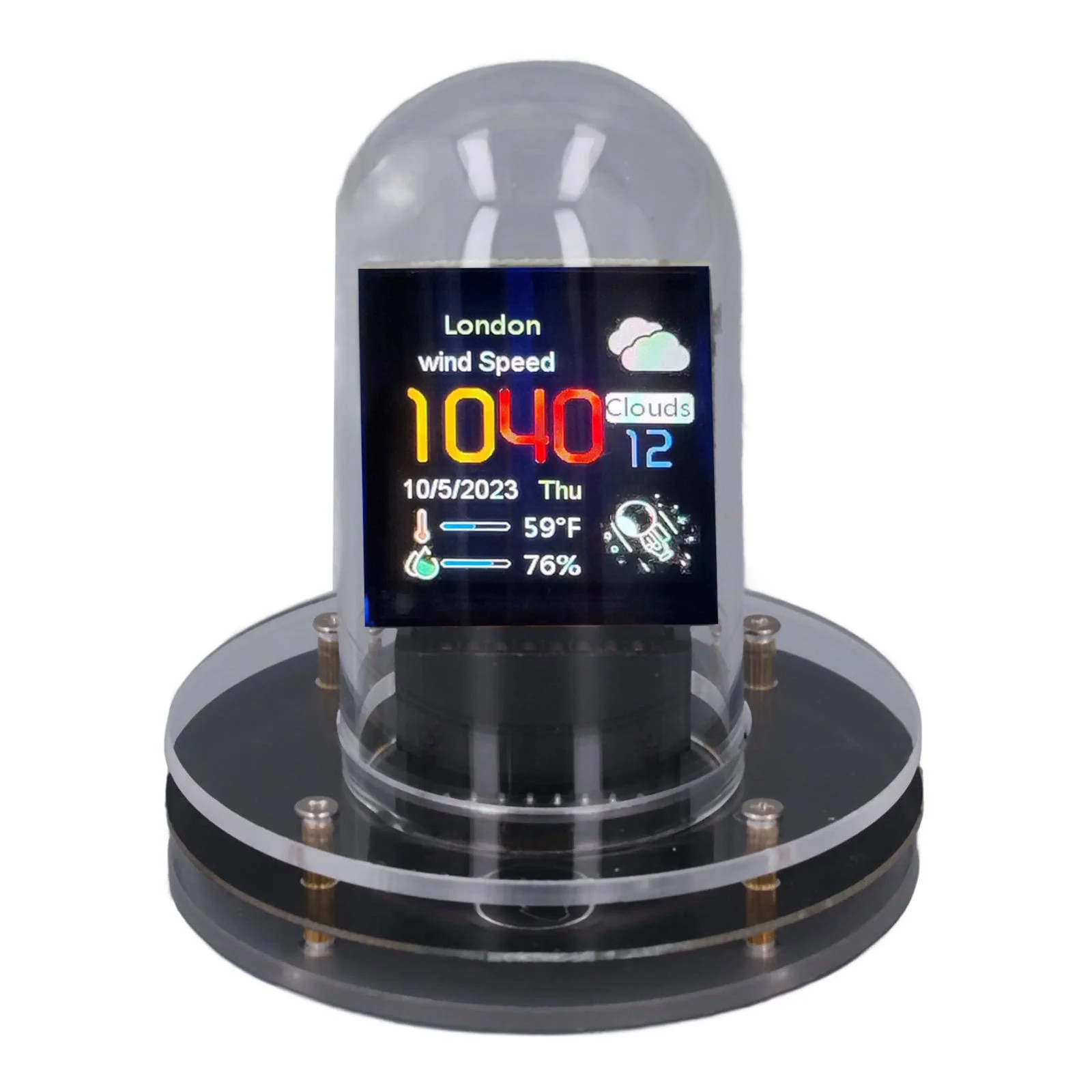 Nixie Tube Clock Simulation Full Color LCD Screen Support