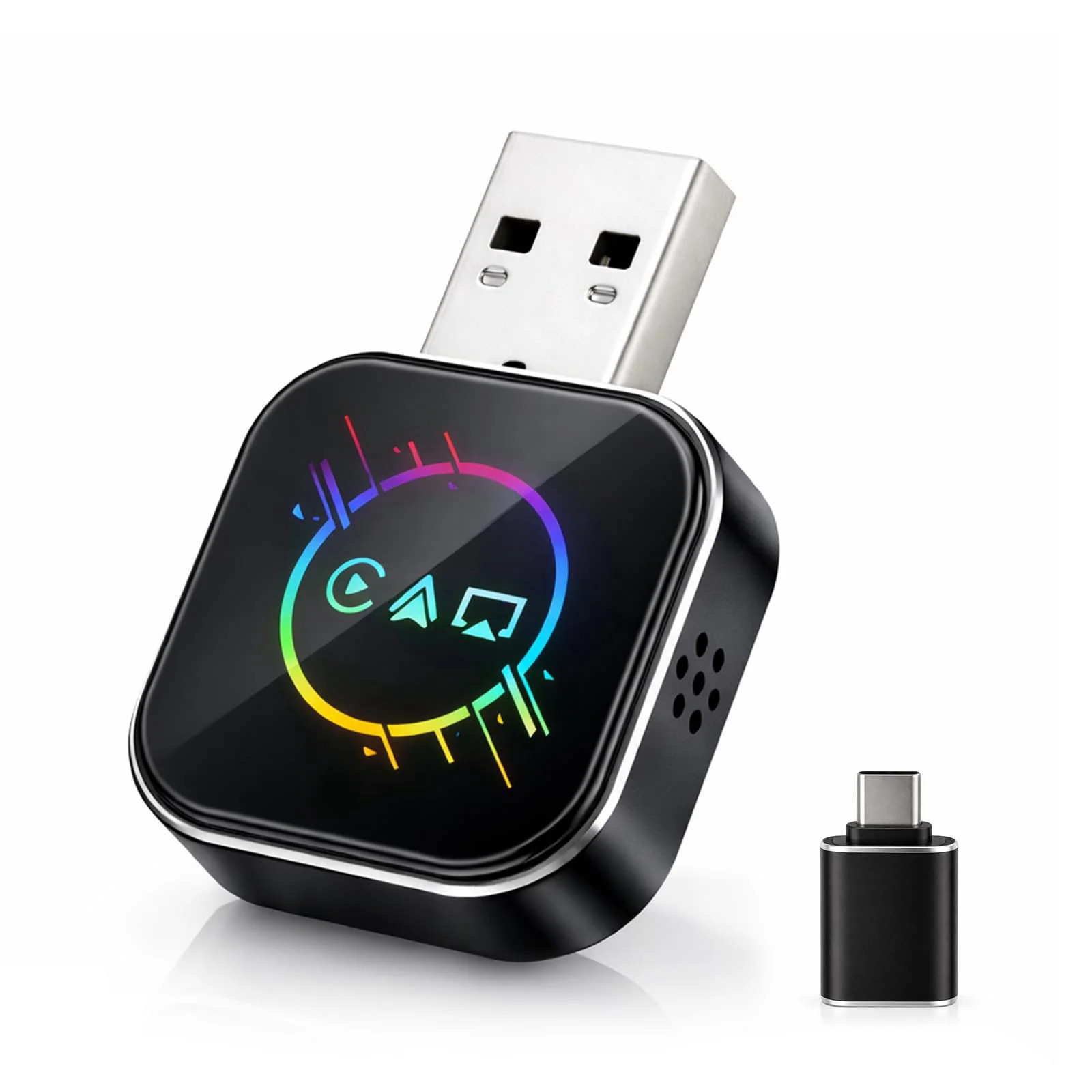 ELECROW 4 in 1 Wireless CarPlay Adapter for iPhone Android