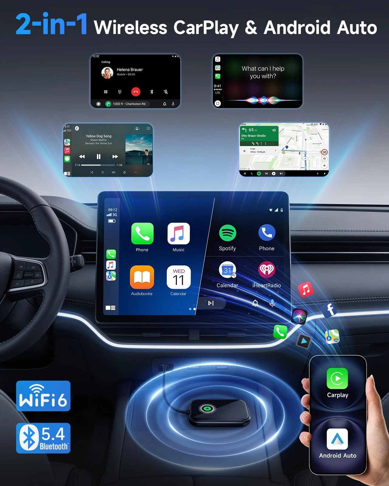 Smarter CarPlay Pro 2 in 1 Wireless CarPlay Android Auto
